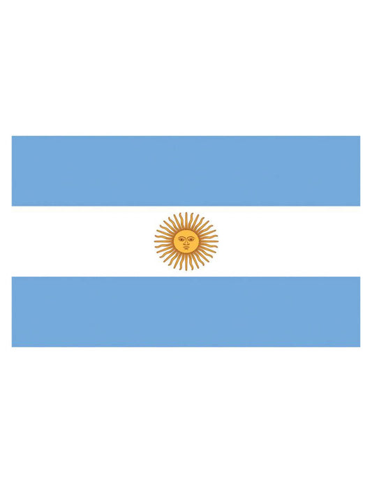 Vue de face du drapeau Argentine