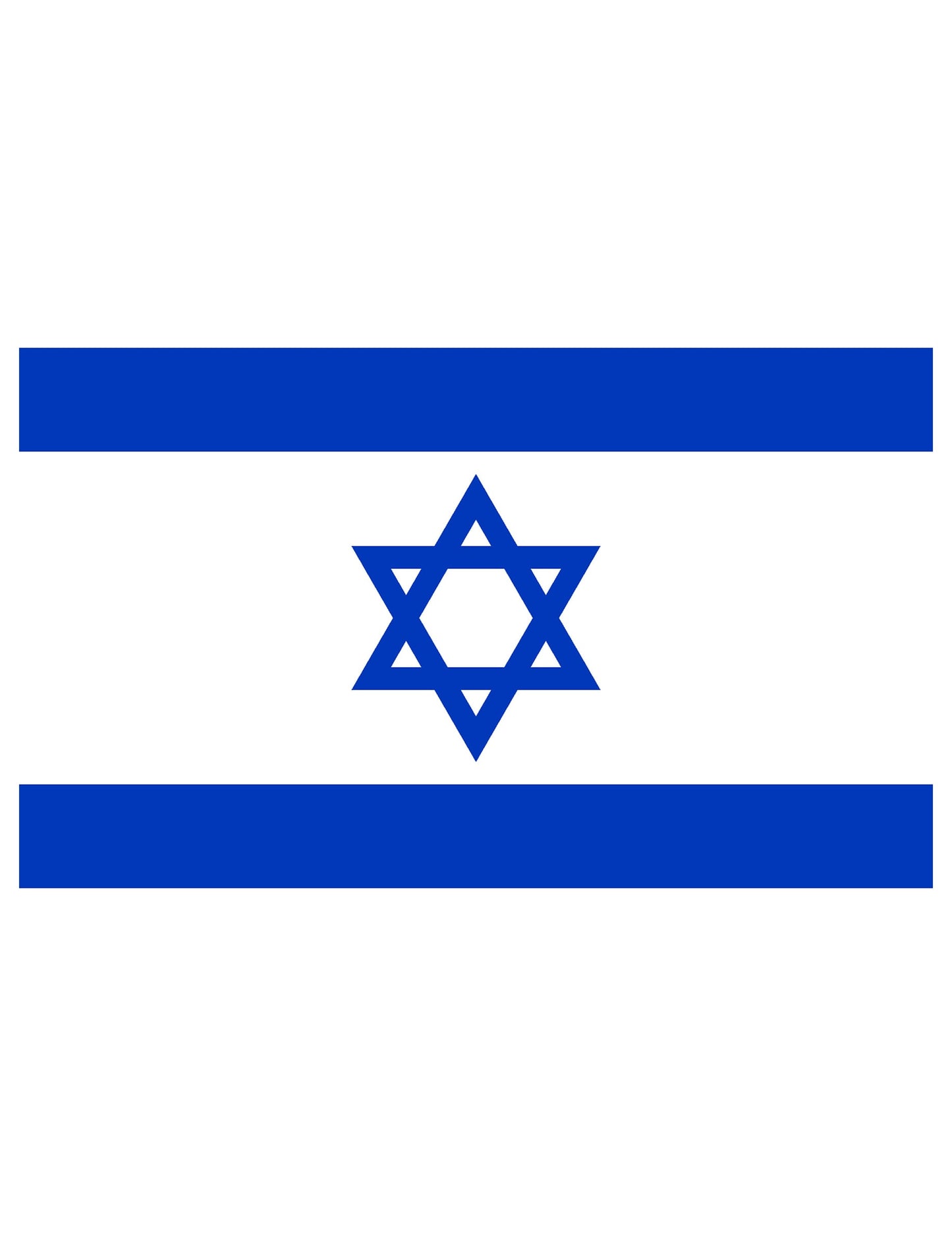 Vue de face du drapeau Israël