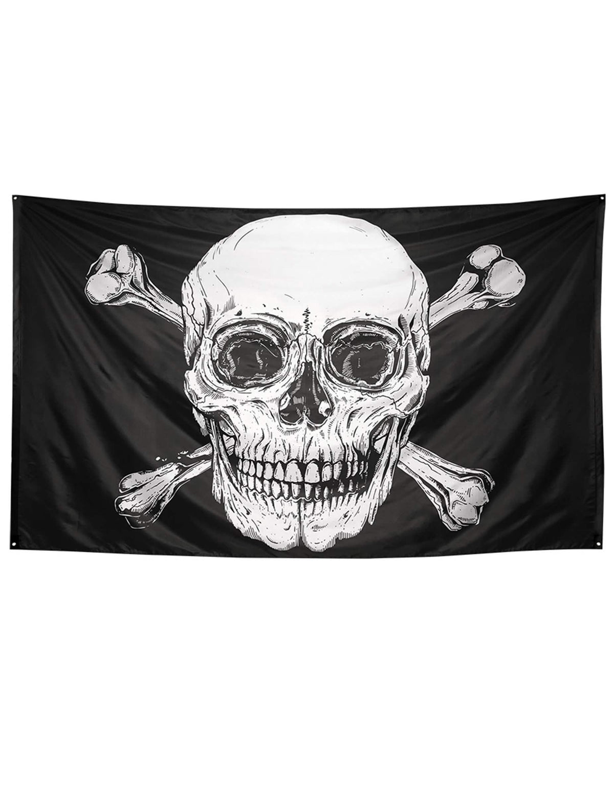 Pirátská vlajka Jolly Roger pro dekoraci černá a bílá