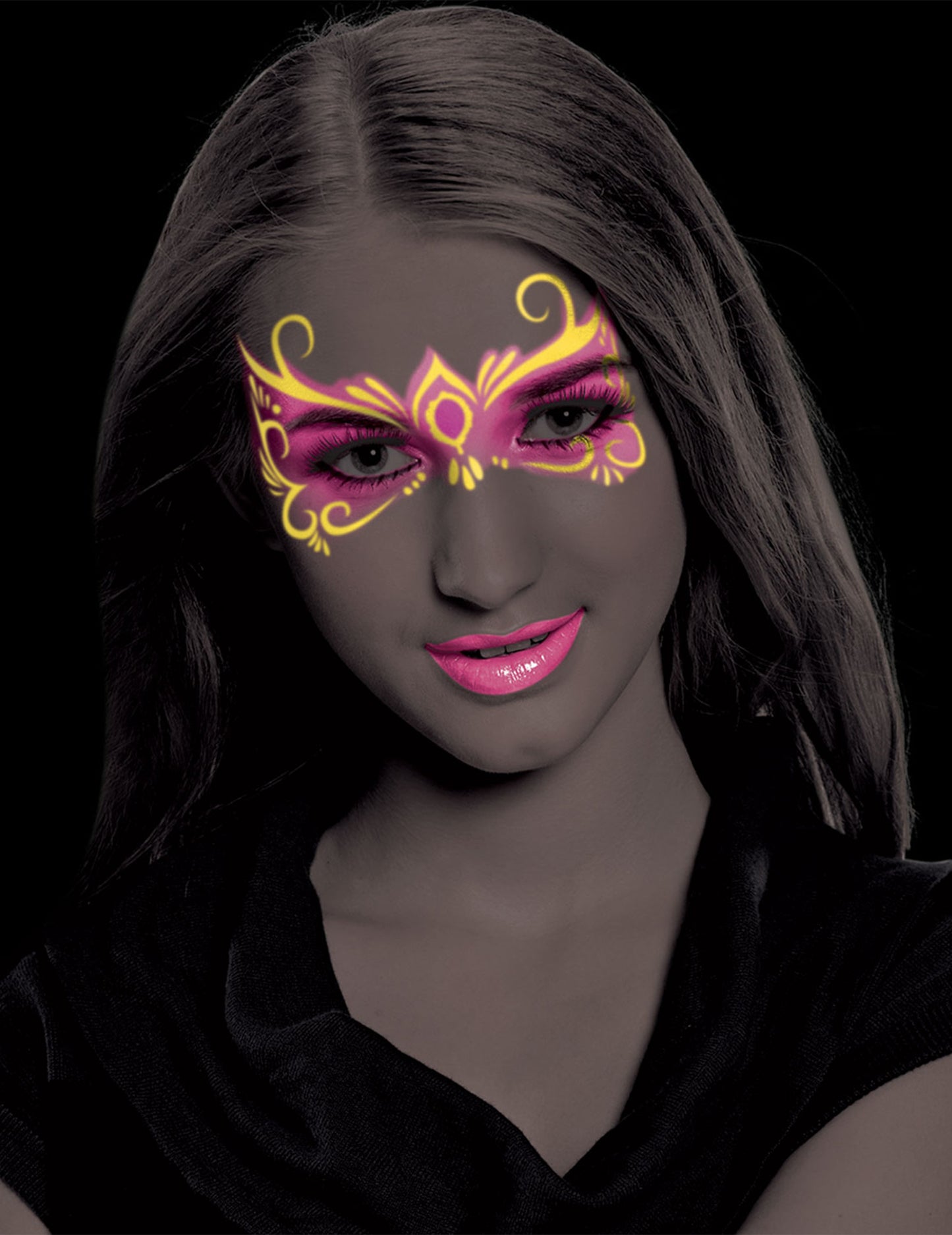 Neonfarbenes Bleistiftduo, Gelb und Pink