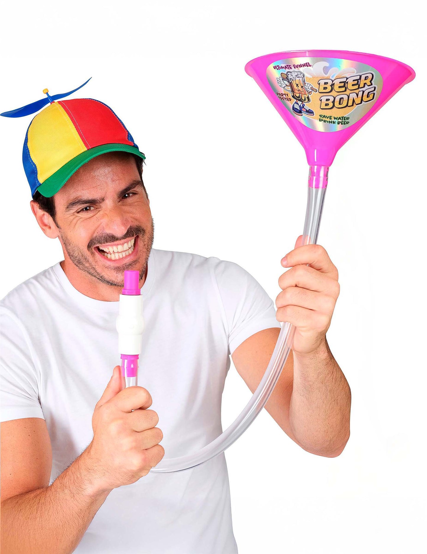 Růžový pivní trychtýř