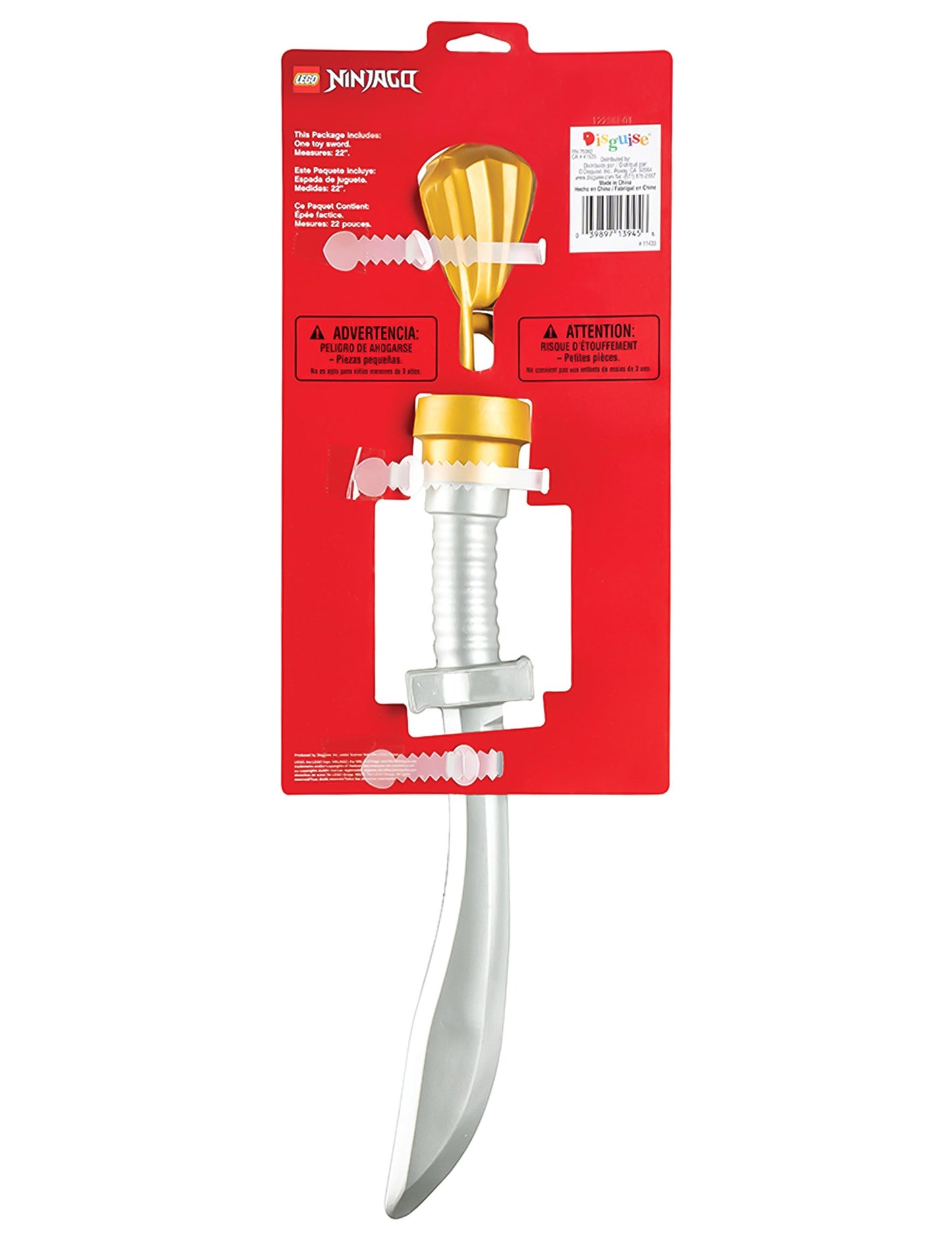 Vue de face de l'emballage de l'Epée Ninjago LEGO