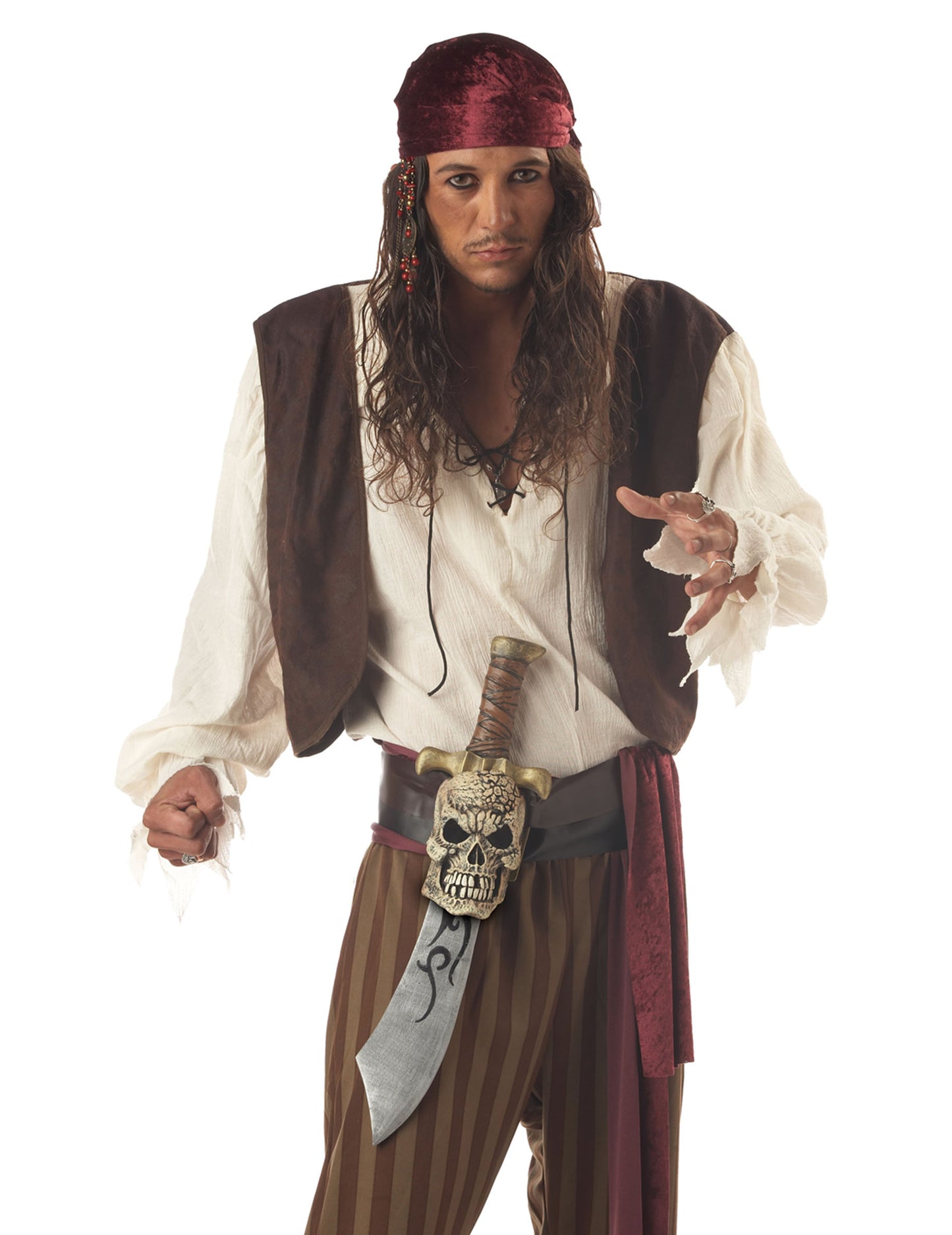 Plastový pirátský meč s pouzdrem z lebky