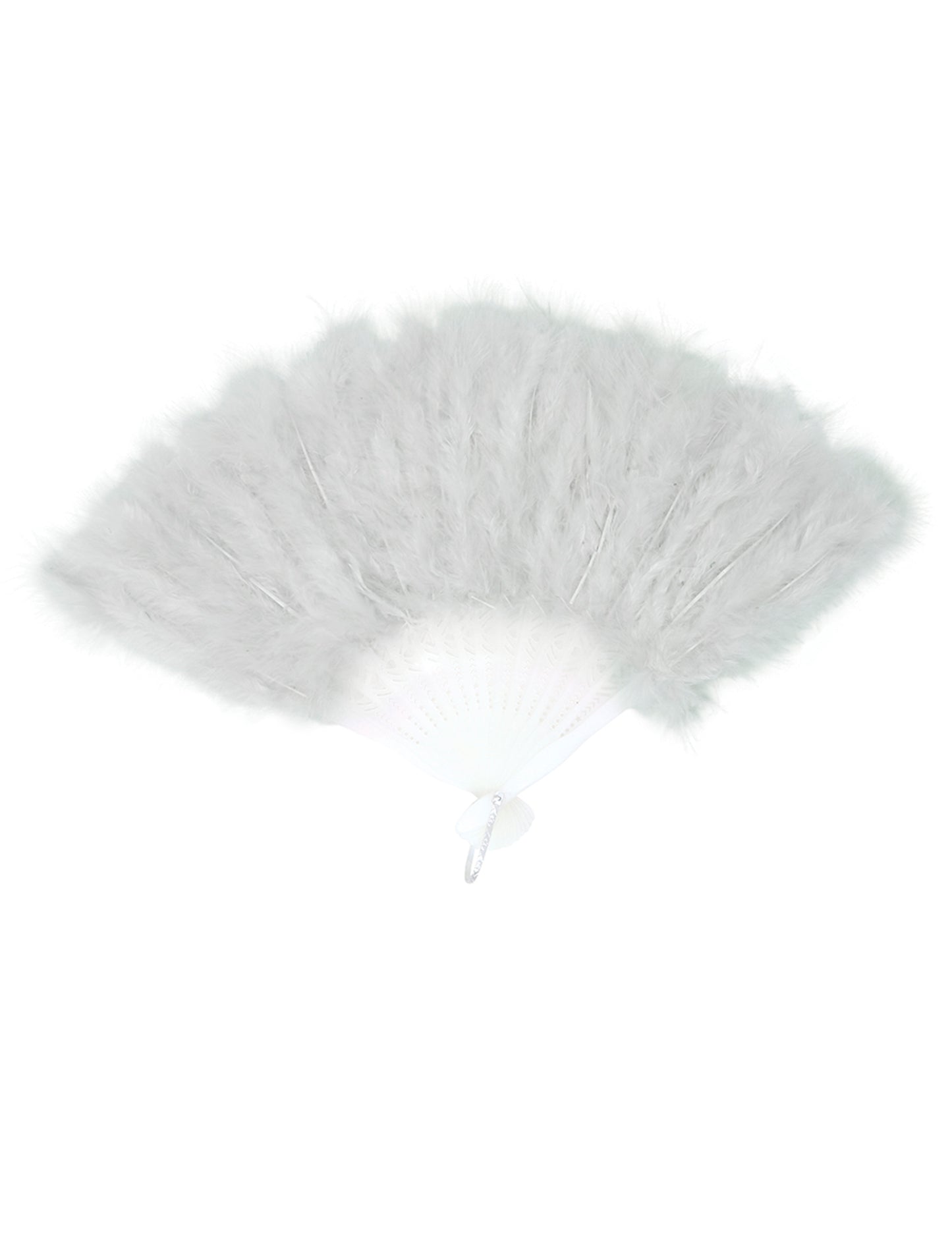 Vějíř z bílého peří 25 cm