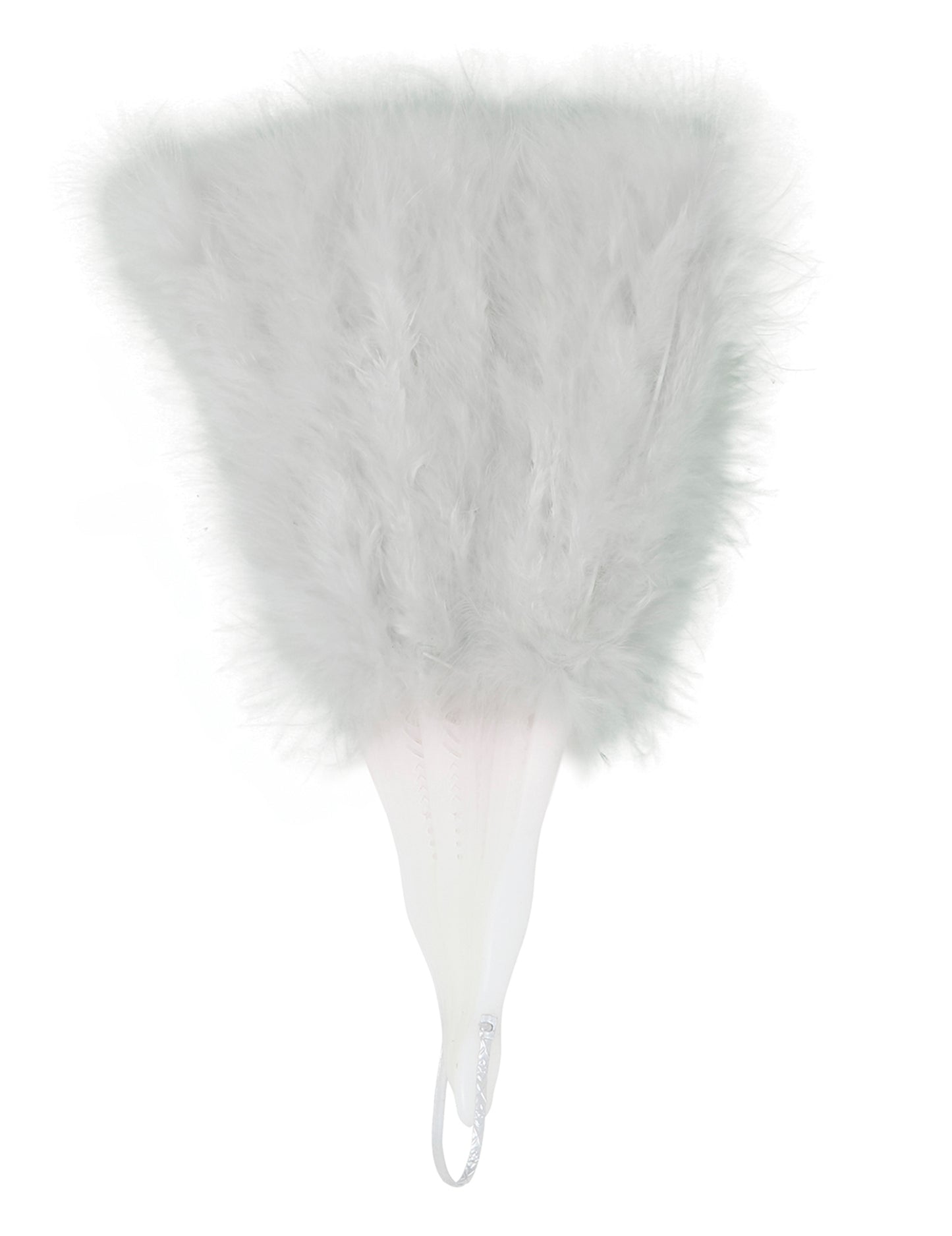 Vějíř z bílého peří 25 cm
