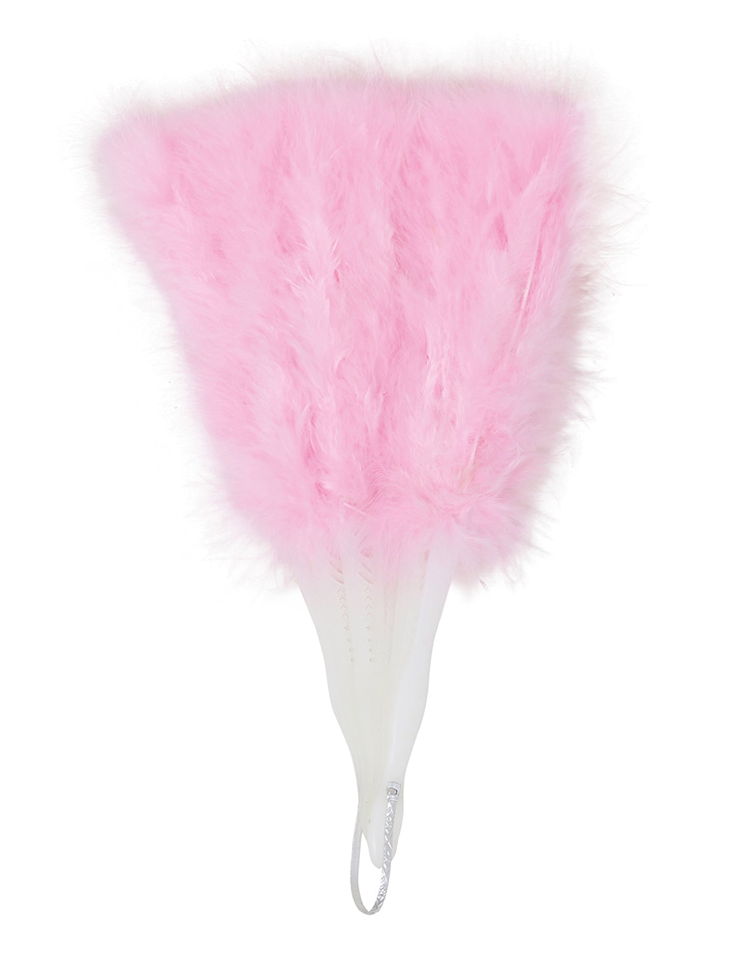 Růžový peříčkový vějíř 25 cm