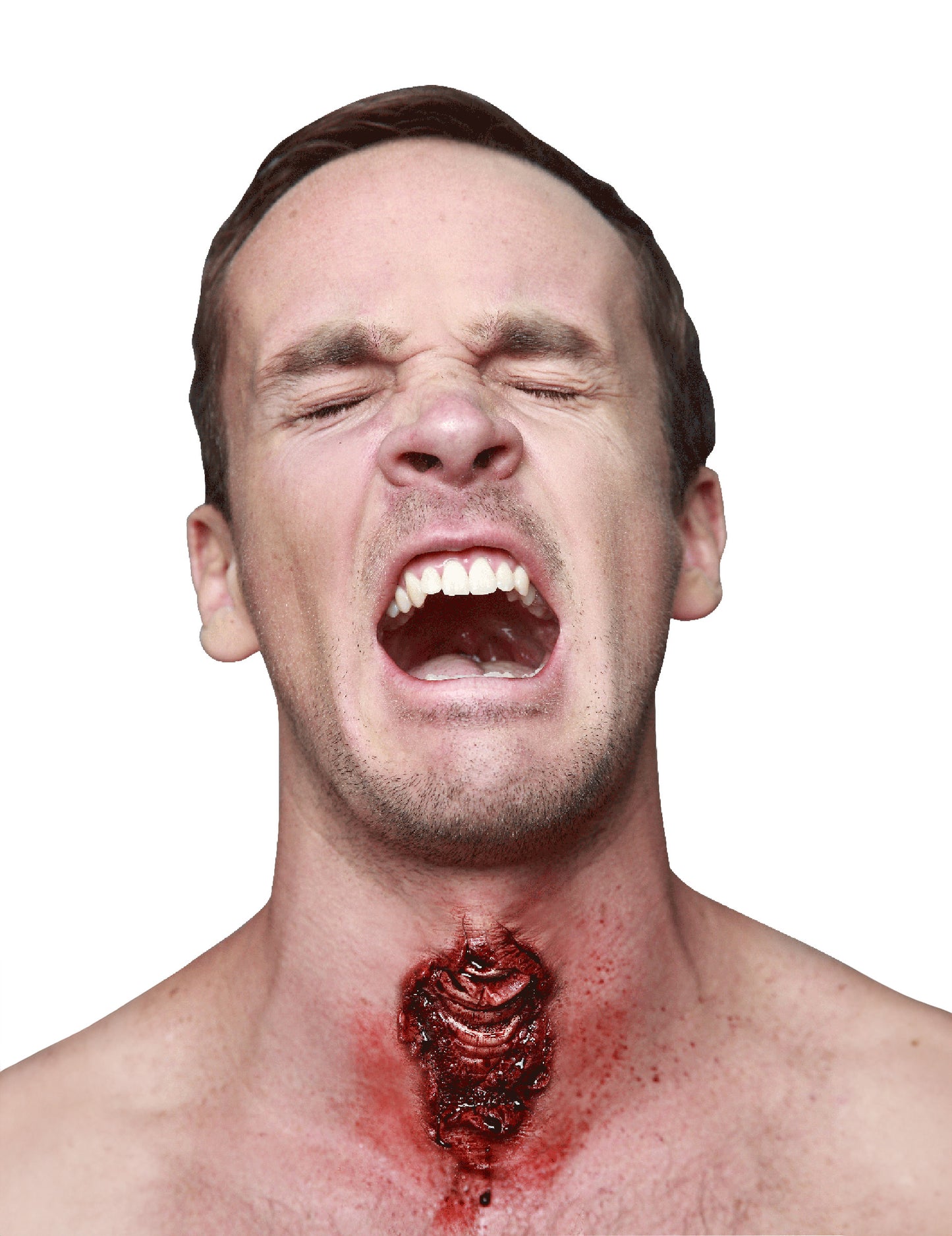 Falešné zranění hrdla zjevné pro dospělé Halloween