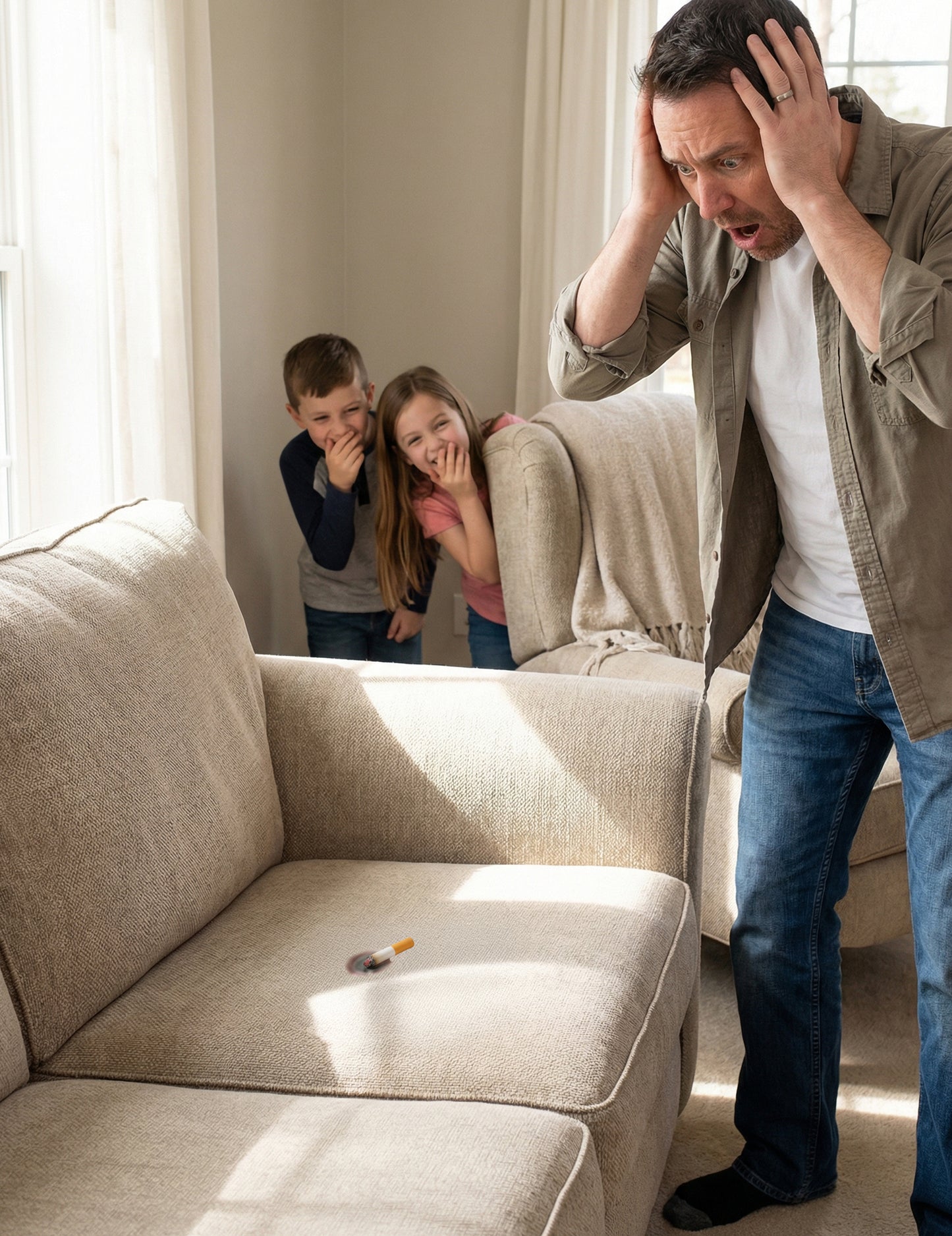 Falešná cigareta s žárem - žertovné předměty