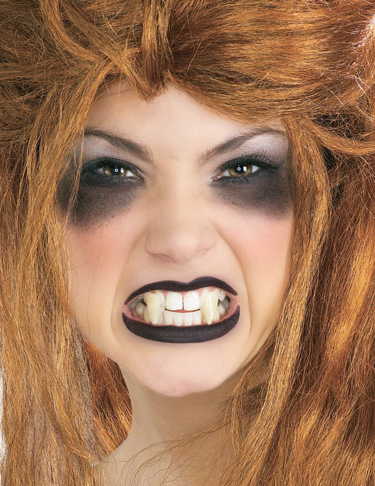 Fausses canines de vampire pour adulte blanches