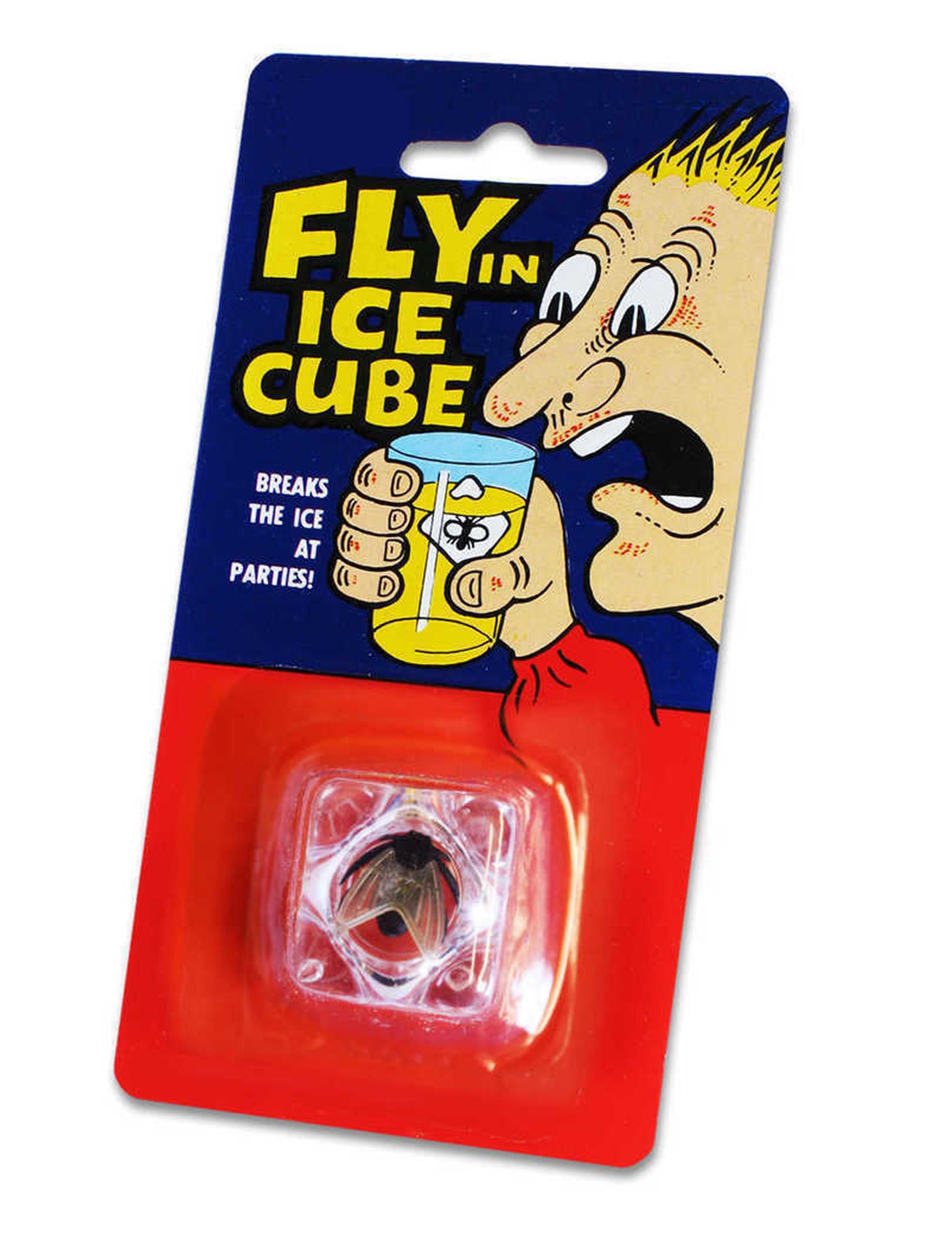 Falešná kostka ledu s mouchou - žertovné předměty