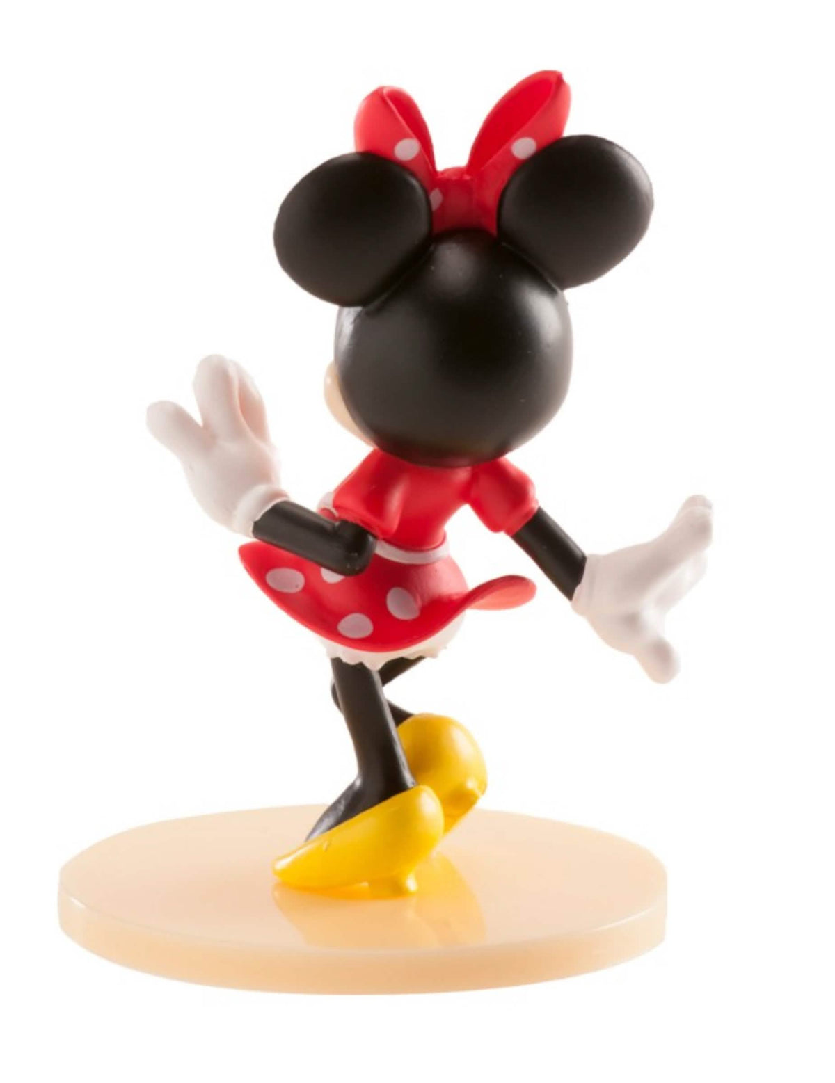 Pohled zezadu na figurku Minnie