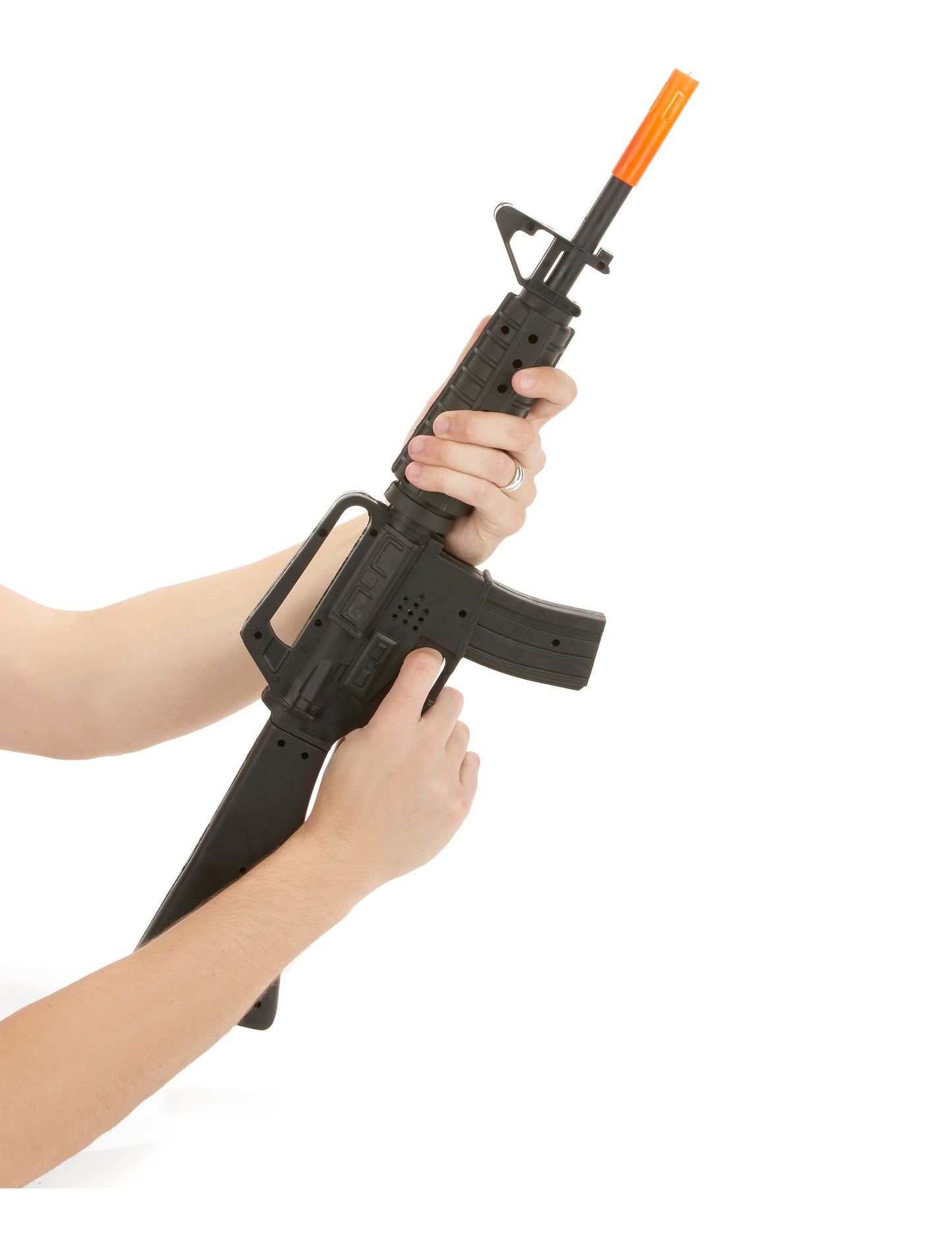 Držení plastové pušky M16 pro vojáka