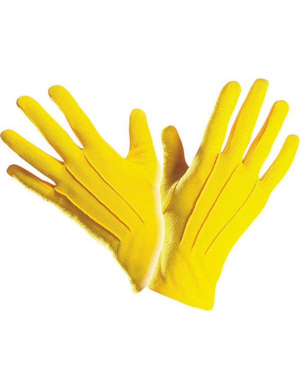 Žluté krátké rukavice pro dospělé