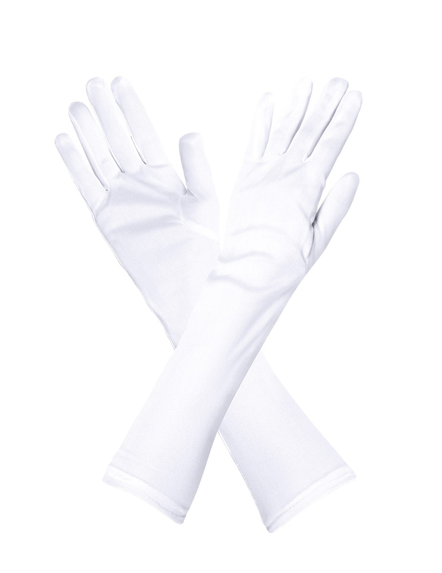 Dlouhé bílé rukavice pro dospělé 40 cm