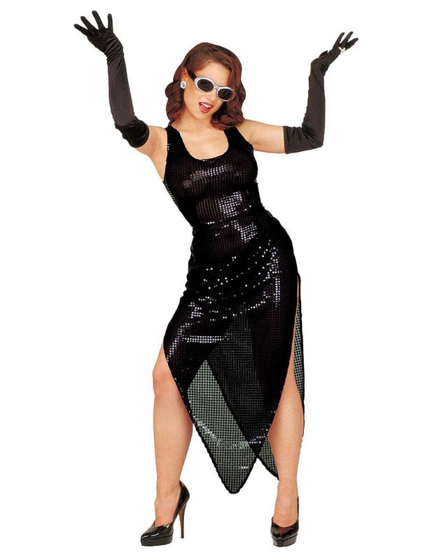 Dlouhé černé rukavice pro dospělé, velikost 60 cm