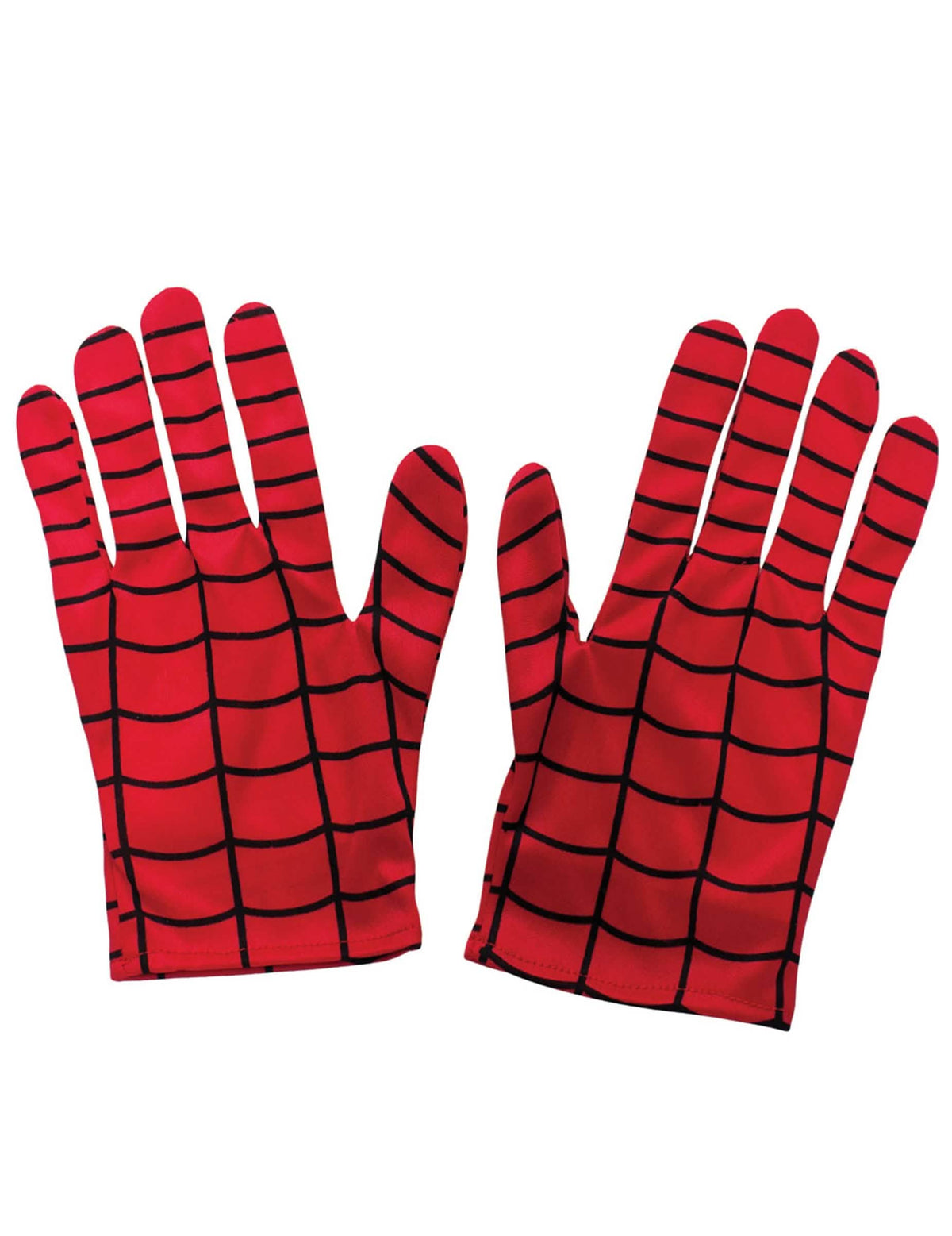 rukavice Spiderman pro dítě červené s černá motivem pavučiny