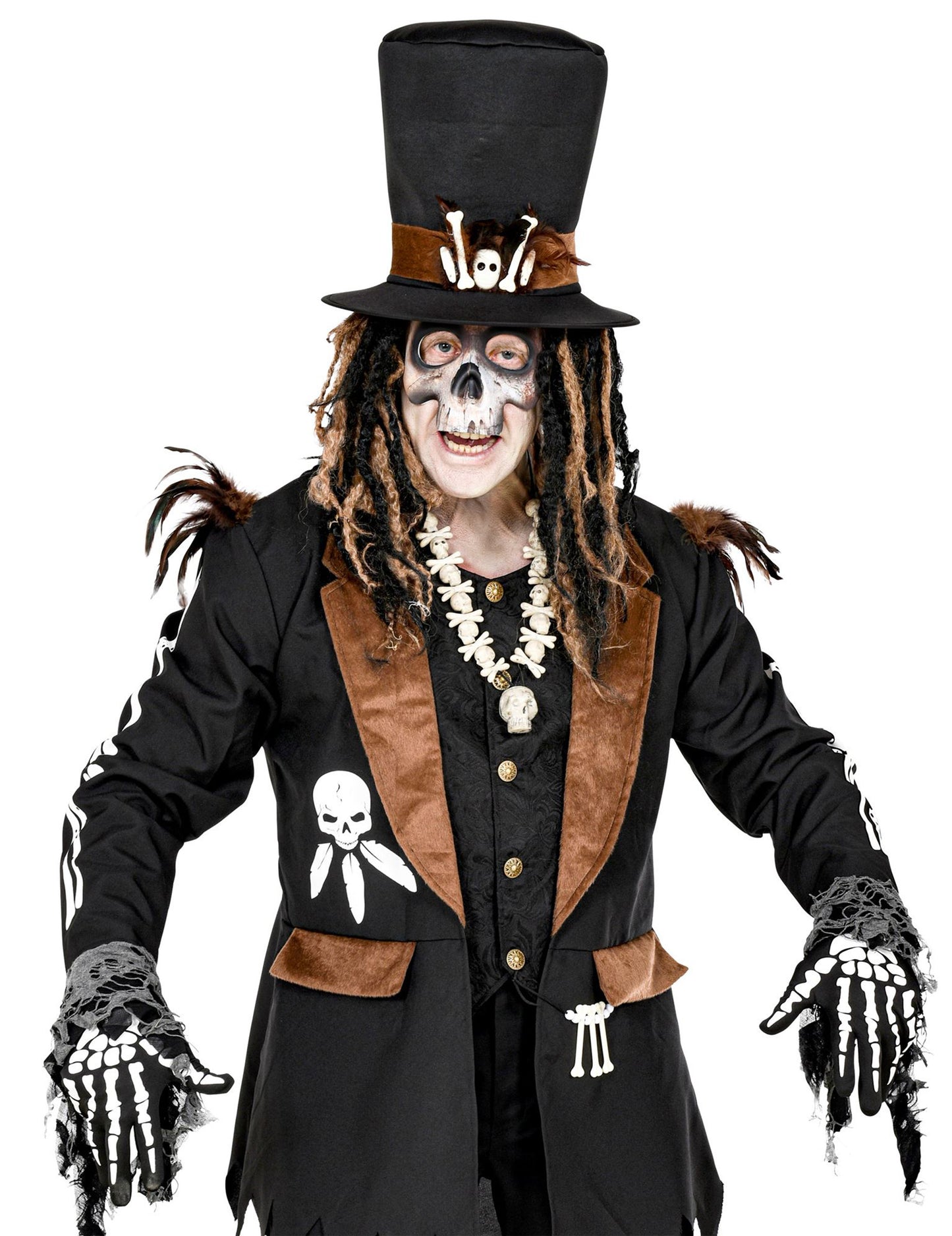 Halloween dospělý kosterní rukavice