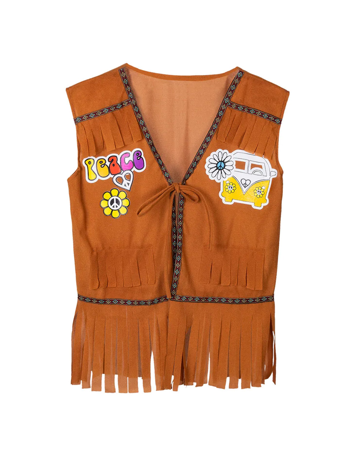 Dámská hippie vesta s třásněmi