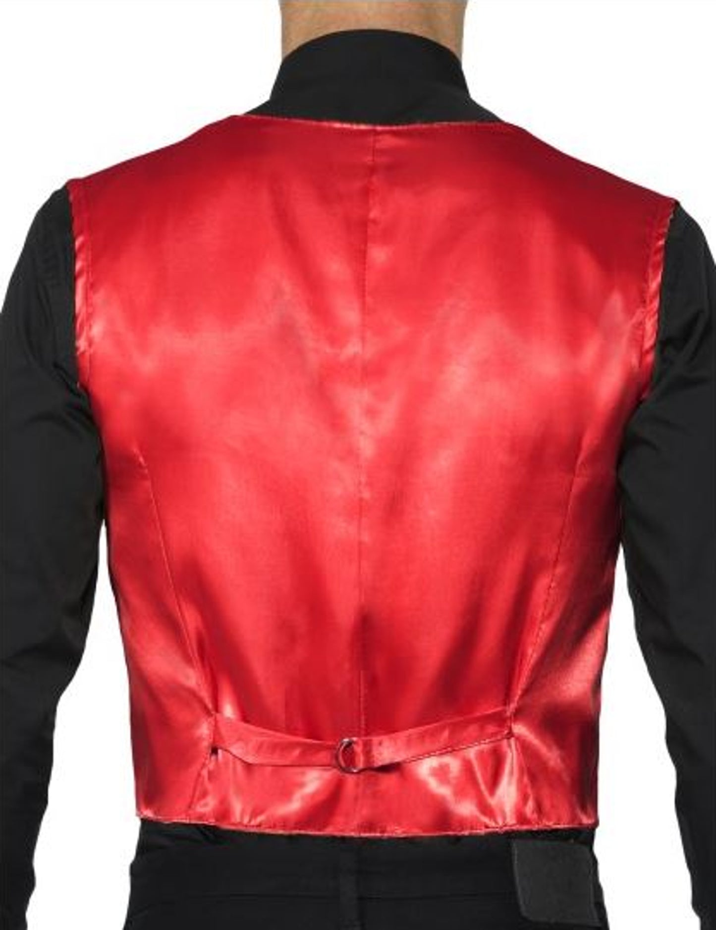 Červená flitrovaná vesta pro dospělé