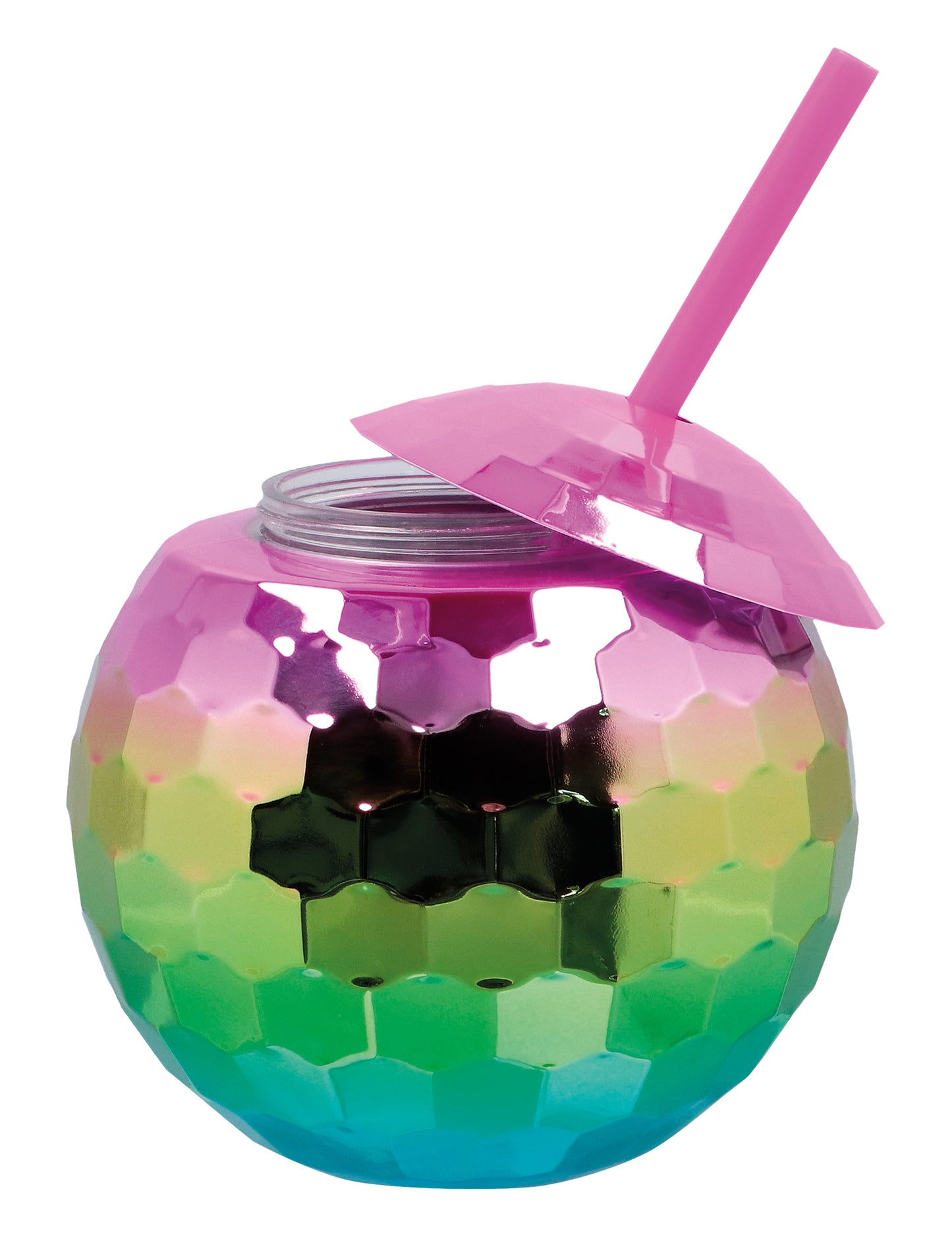 Sklenice s duhovou disco koulí 600 ml