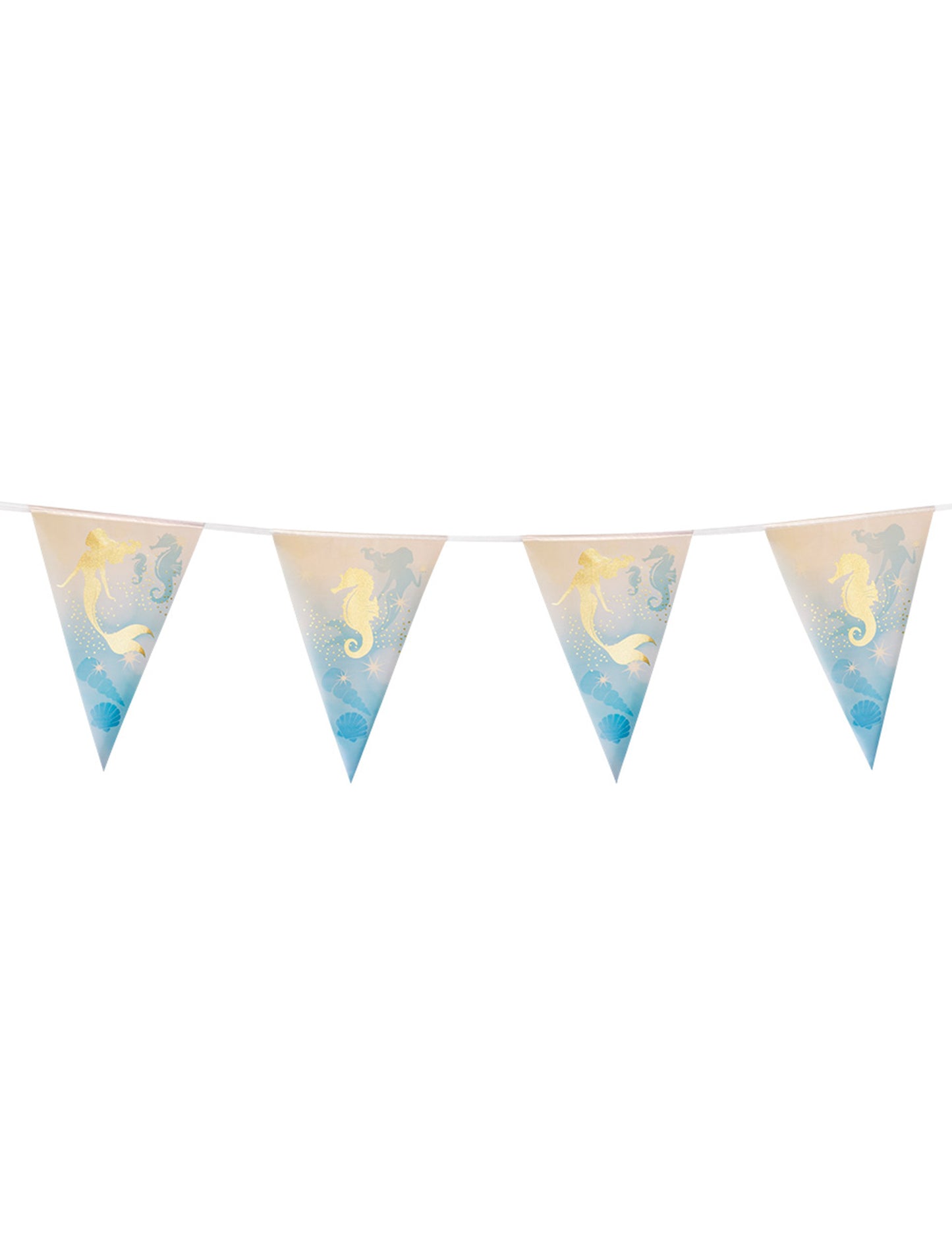 Plastová girlanda 10 vlaječek Mermaid Lagoon 30 x 20 cm
