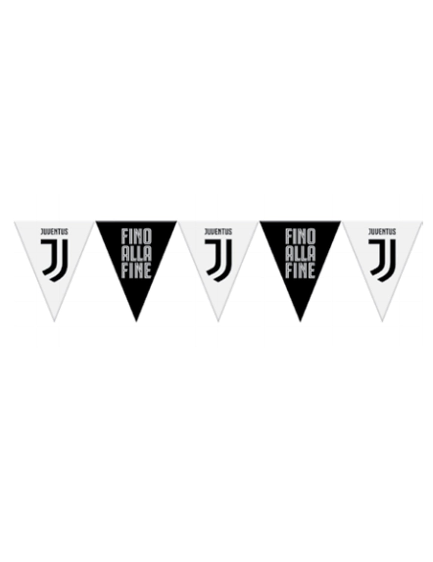 Černá a bílá plastová vlajka Juventus