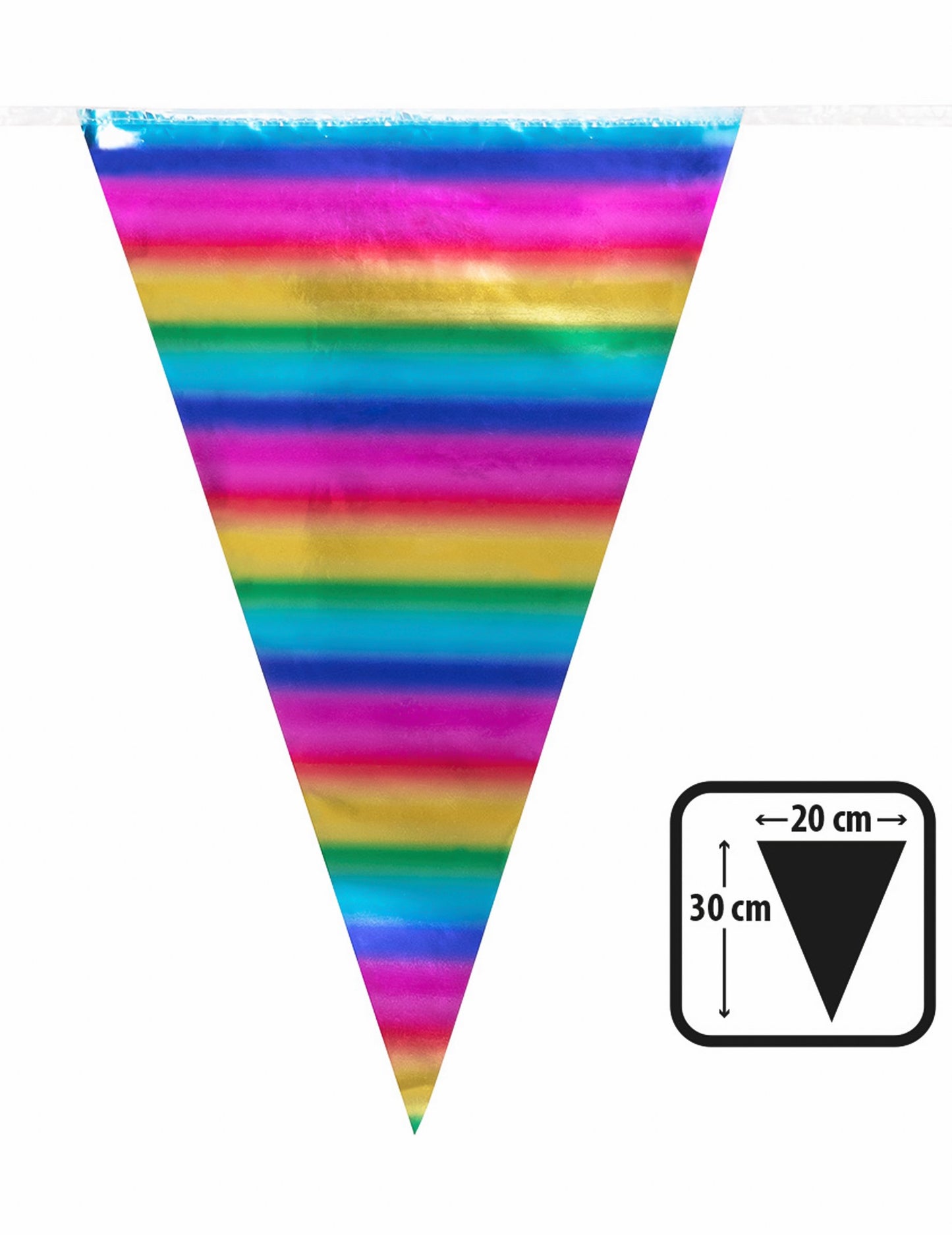 10m metalická duhová girlanda