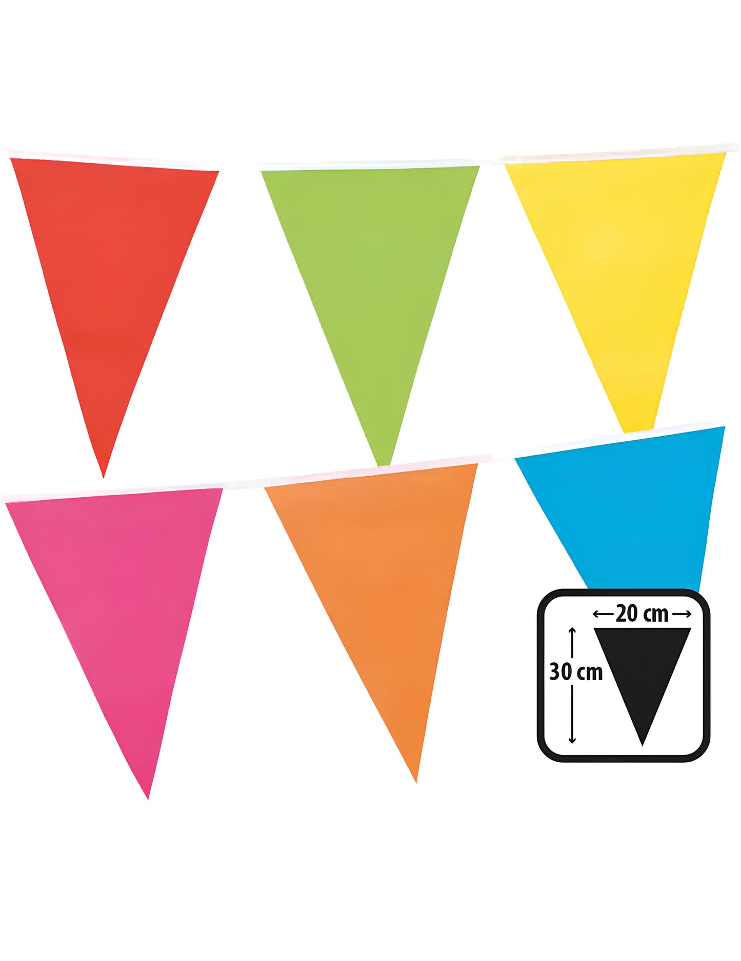 10m vícebarevná plastová vlaječková girlanda