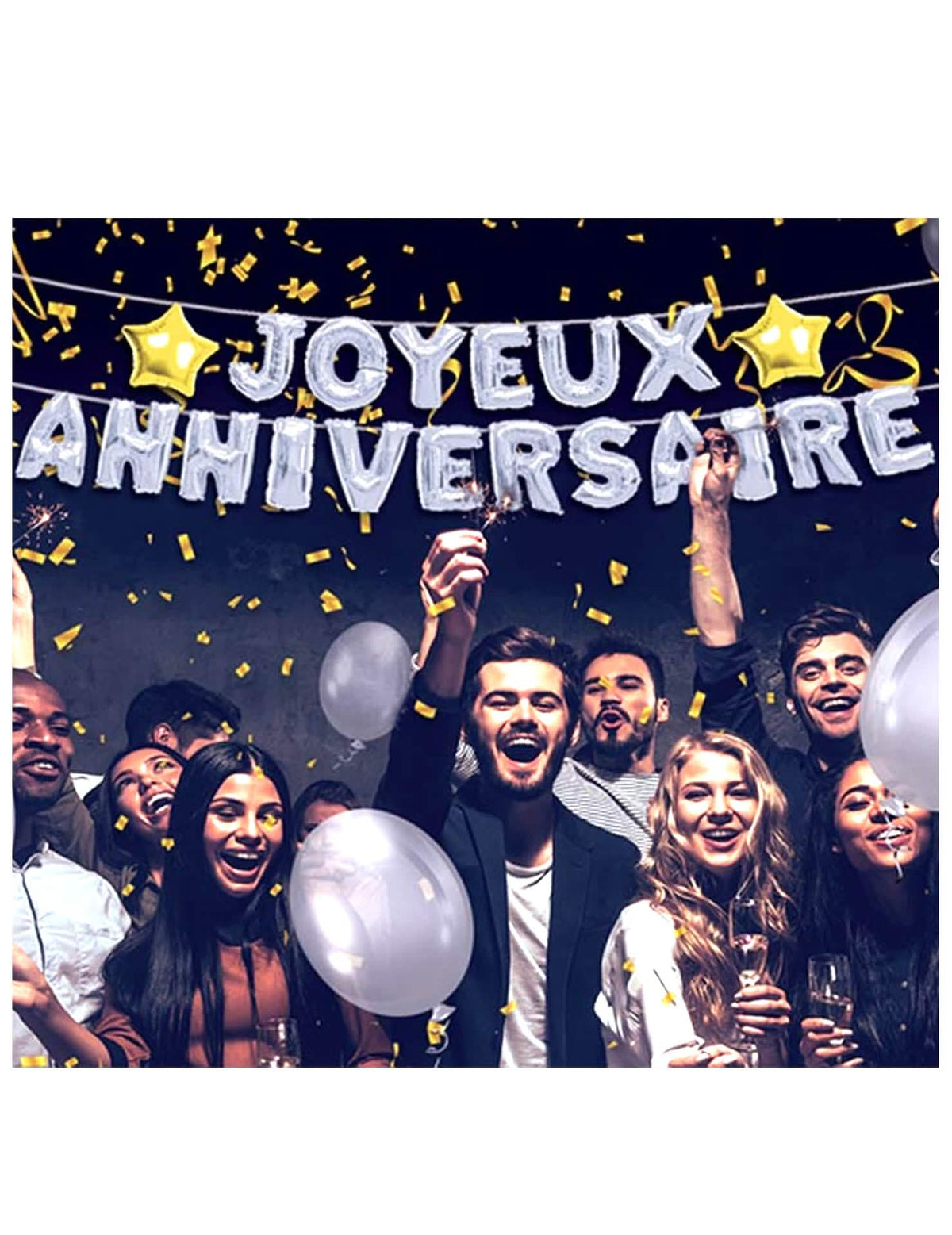 Scénář girlandy balónků Stříbrné narozeniny Joyeux