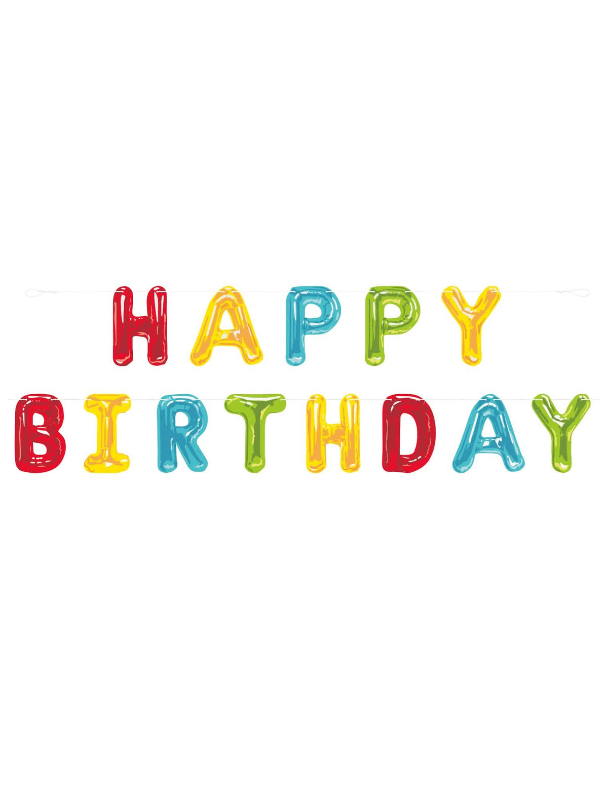 Girlanda Happy Birthday na narozeniny s barevnými vícebarevnými písmeny