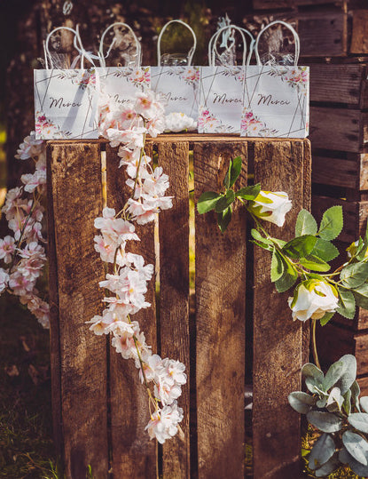 Věnec z růžových třešňových květů 1,80 m svatební dekorace