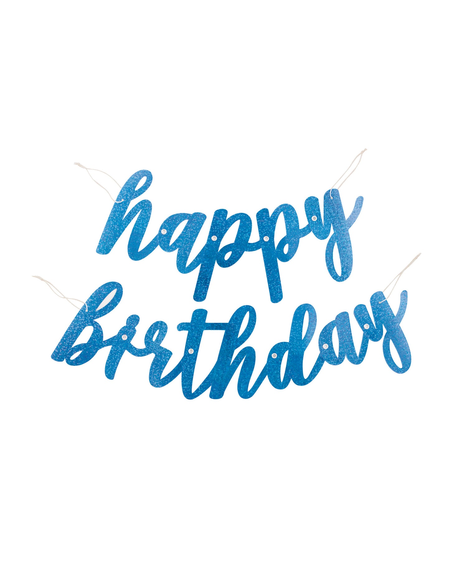 Všechno nejlepší k narozeninám kartonová girlanda modrý třpyt 84 cm k narozeninám