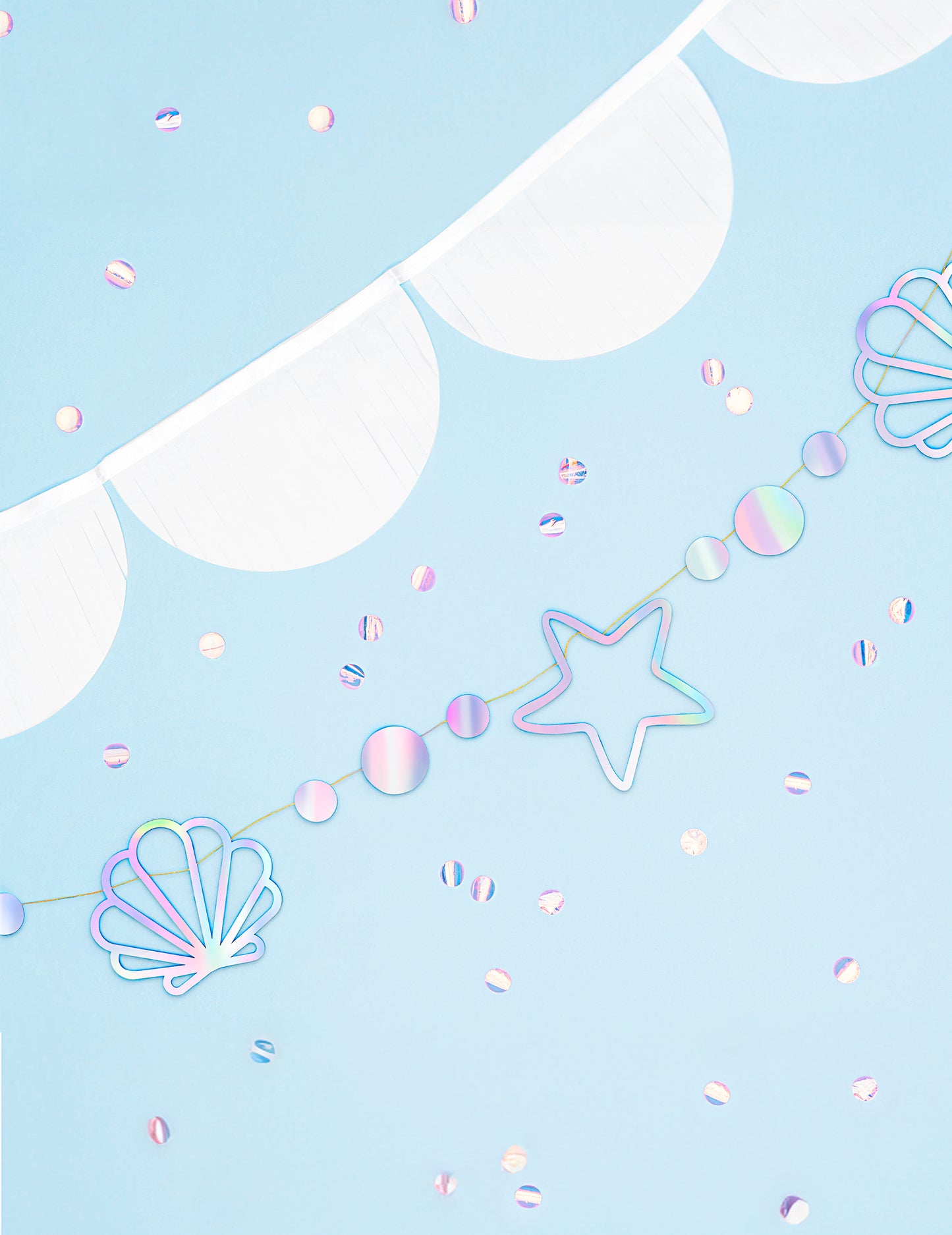 Holografická mořská panna z kartonu 1,65 m