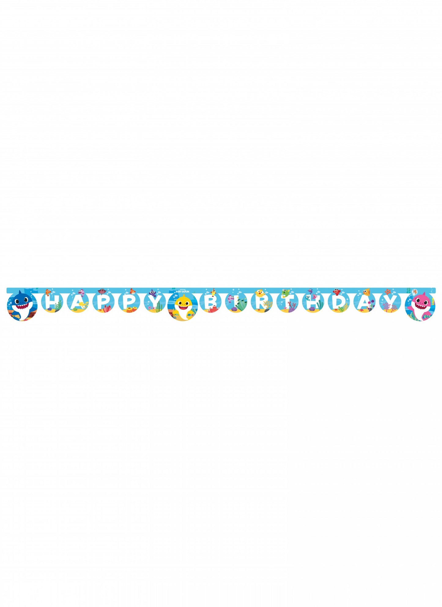 Papírová girlanda k narozeninám žraločí miminko 2 m