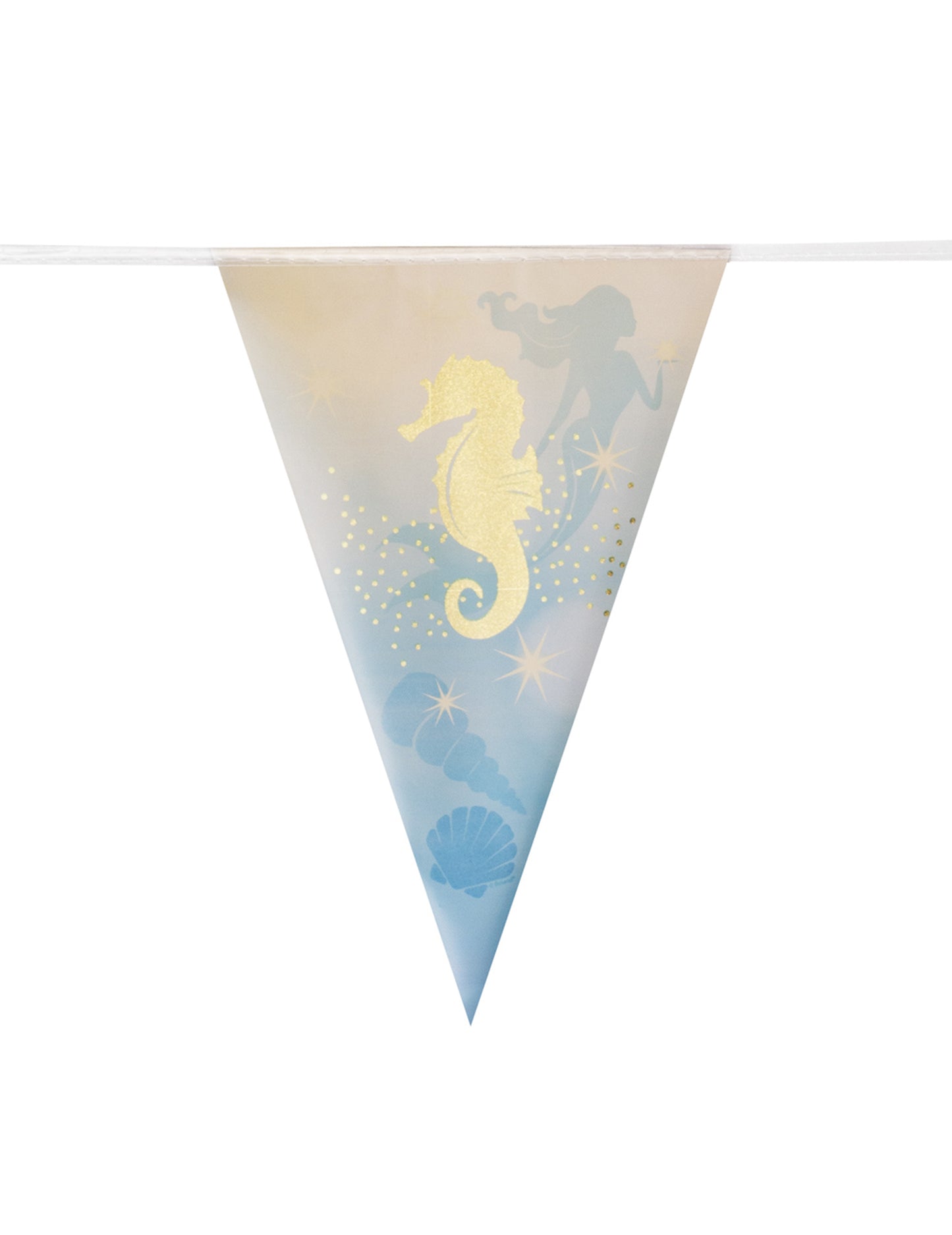 Plastová girlanda 10 vlaječek Mermaid Lagoon 30 x 20 cm