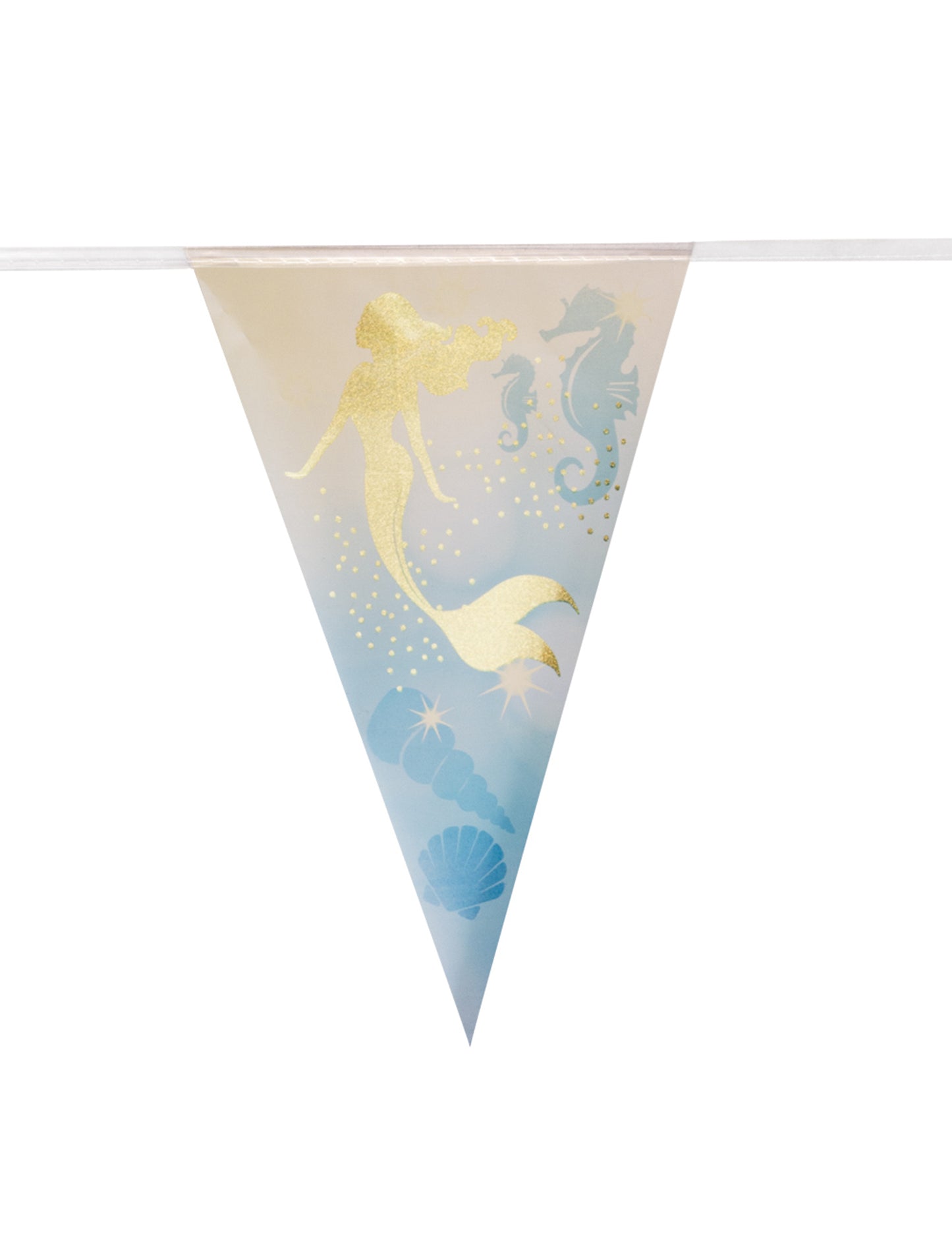 Plastová girlanda 10 vlaječek Mermaid Lagoon 30 x 20 cm