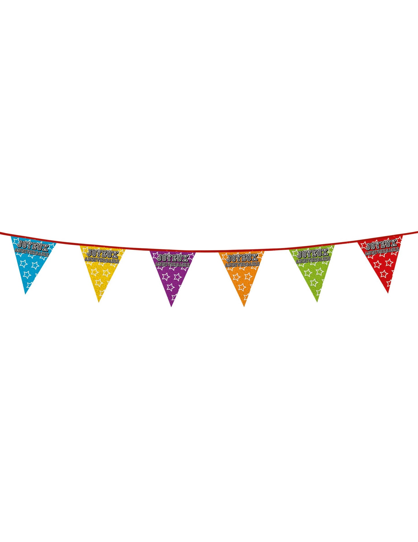 Holografická girlanda s praporkem k narozeninám