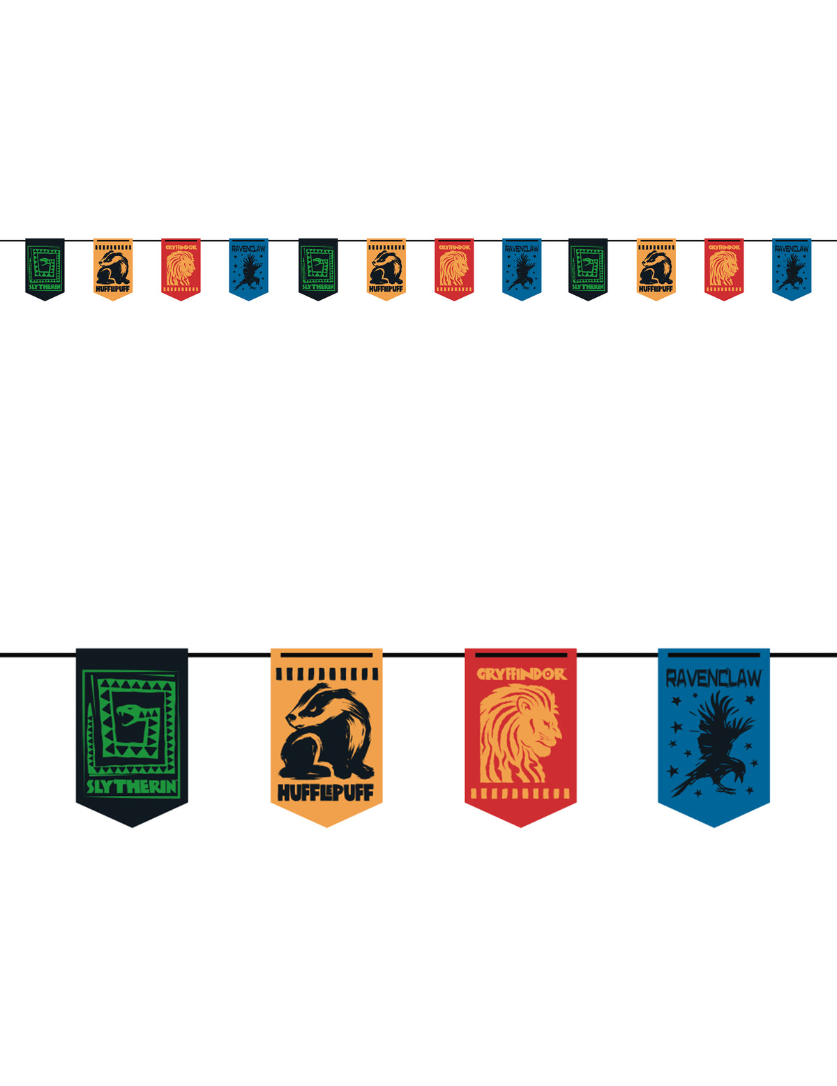 Girlanda s vlajkami Koleje Harry Potter™ 3,6 m