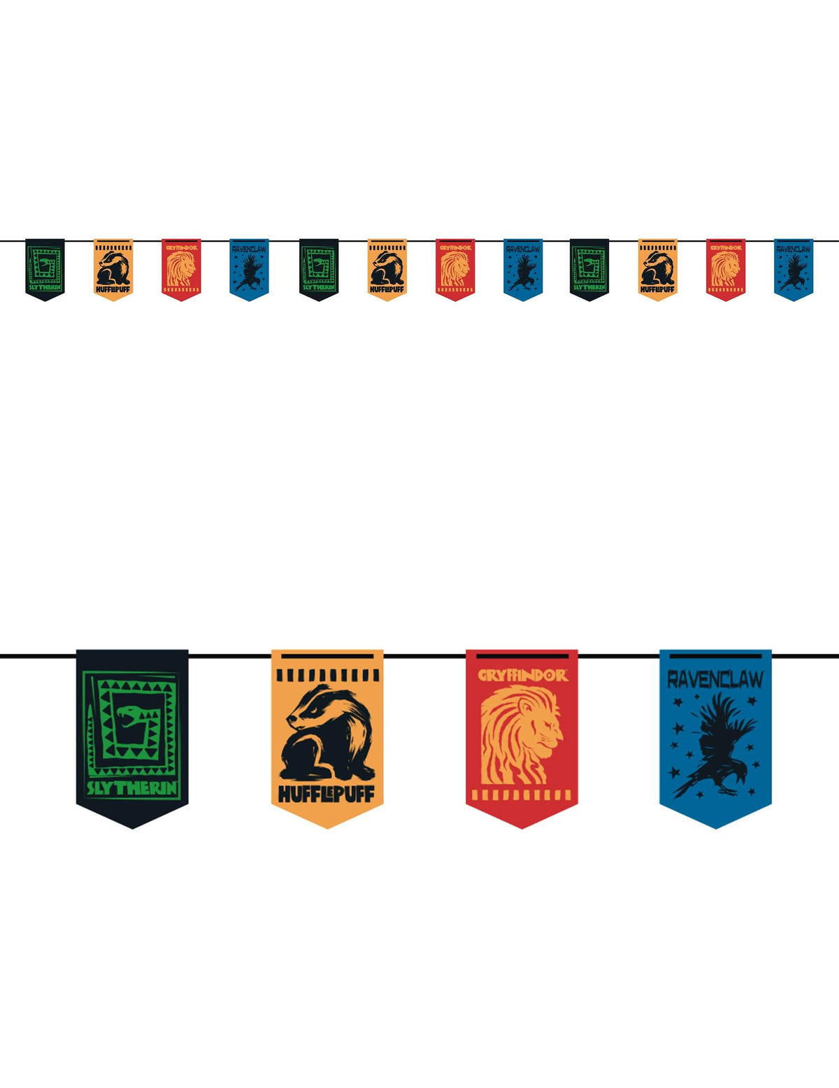 Girlanda s vlajkami Koleje Harry Potter™ 3,6 m