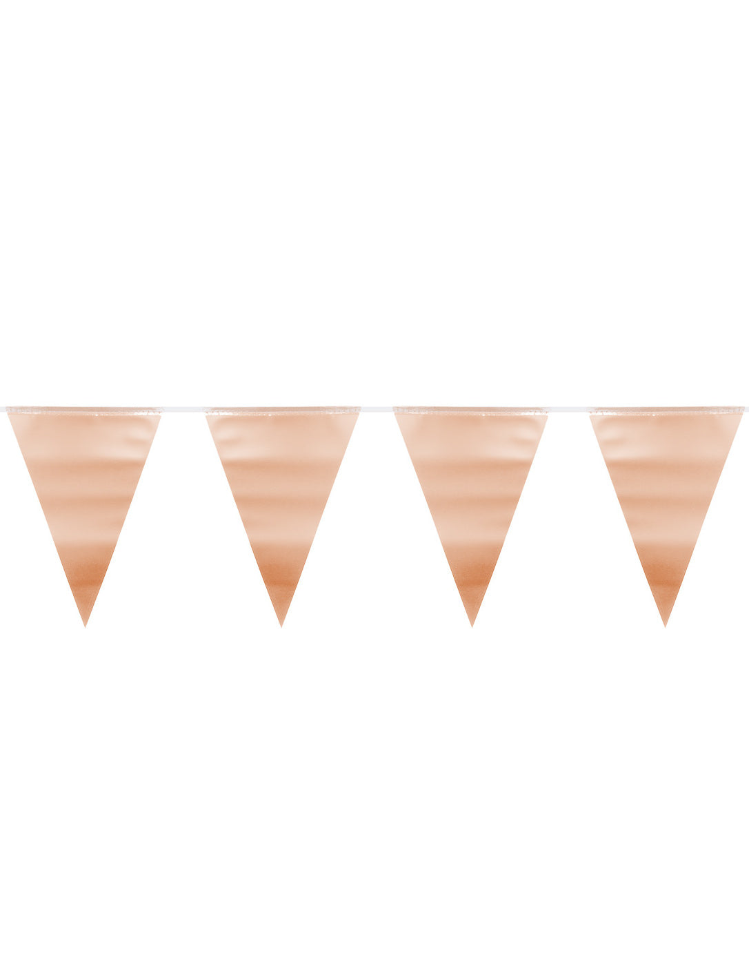 6m metalická růžovo-zlatá vlaječková girlanda