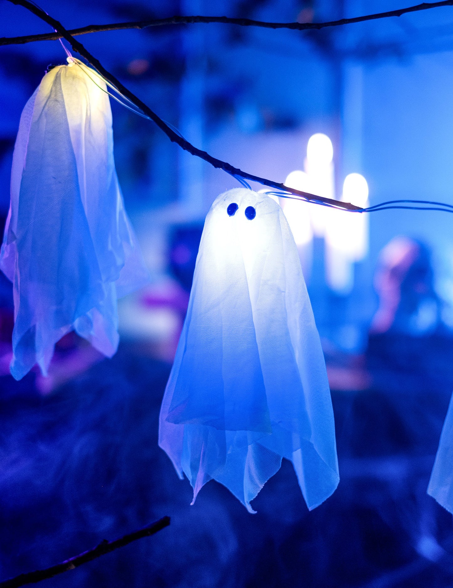 Halloweenský světelný duch Garland 150 cm