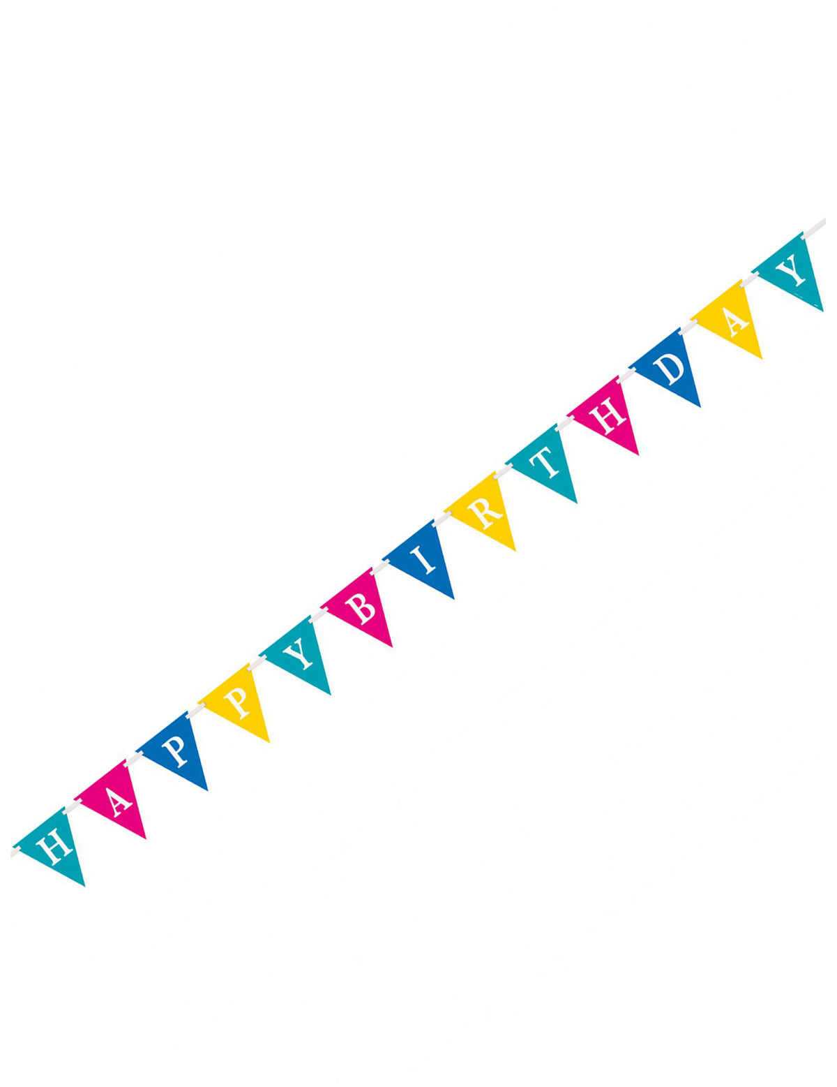Guirlande de fanions Happy Birthday pour anniversaire multicolore