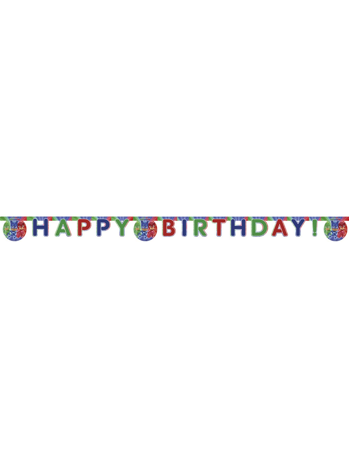 Přehled girlandy Happy Birthday Pyžamoví hrdinové