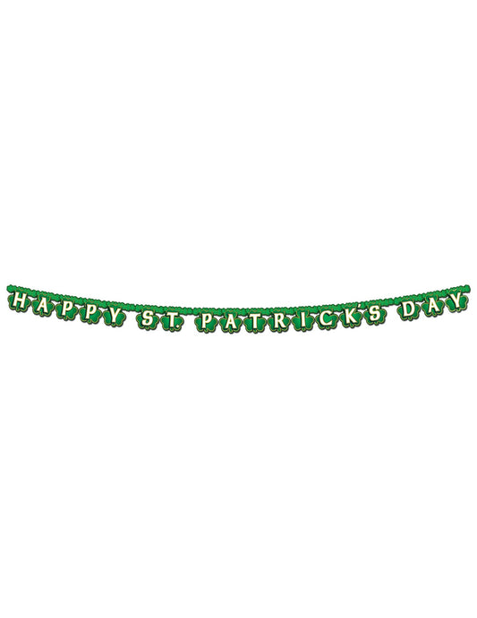 Vue de face de la guirlande Happy St. Patrick's Day