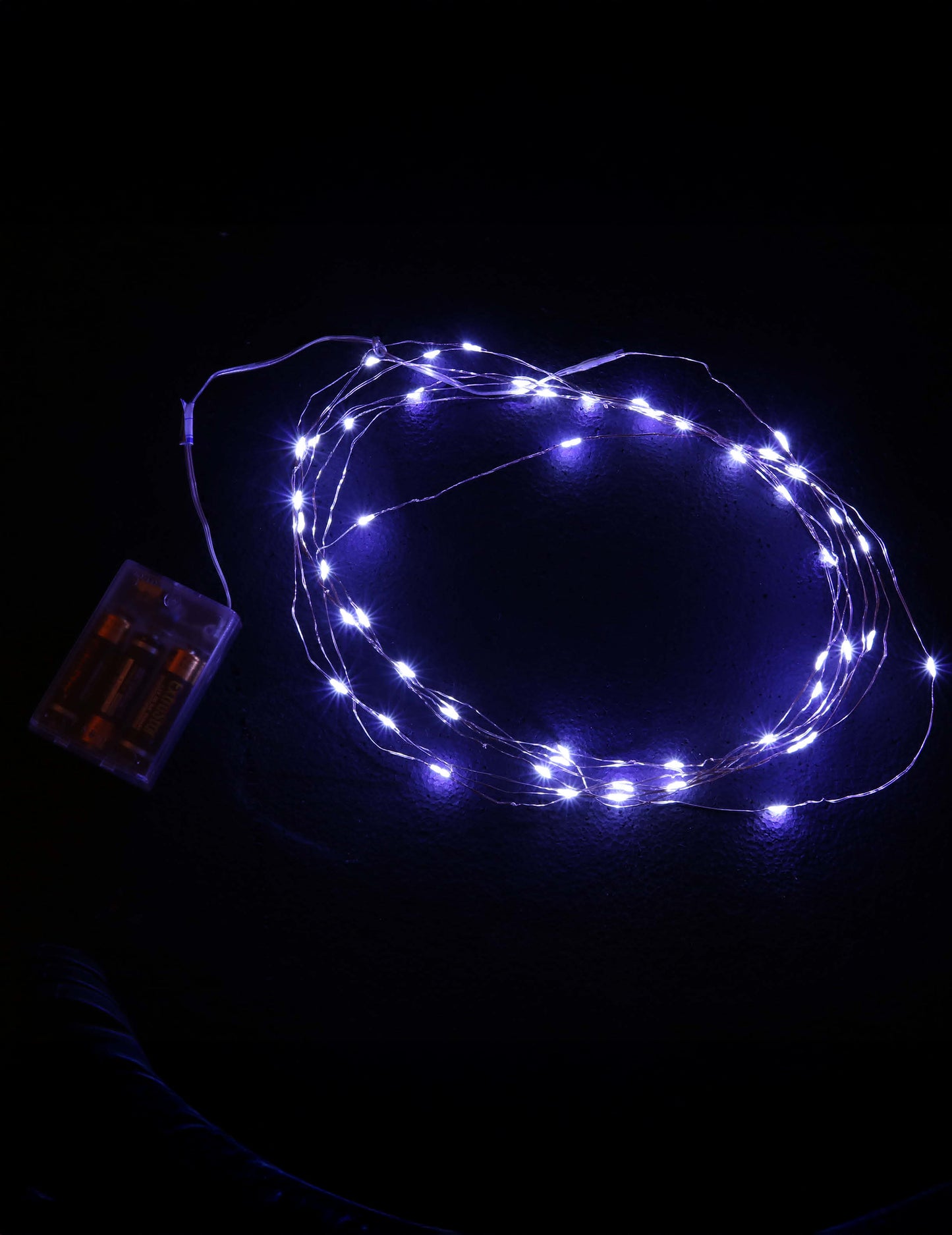 5 m bílá světelná girlanda na baterie