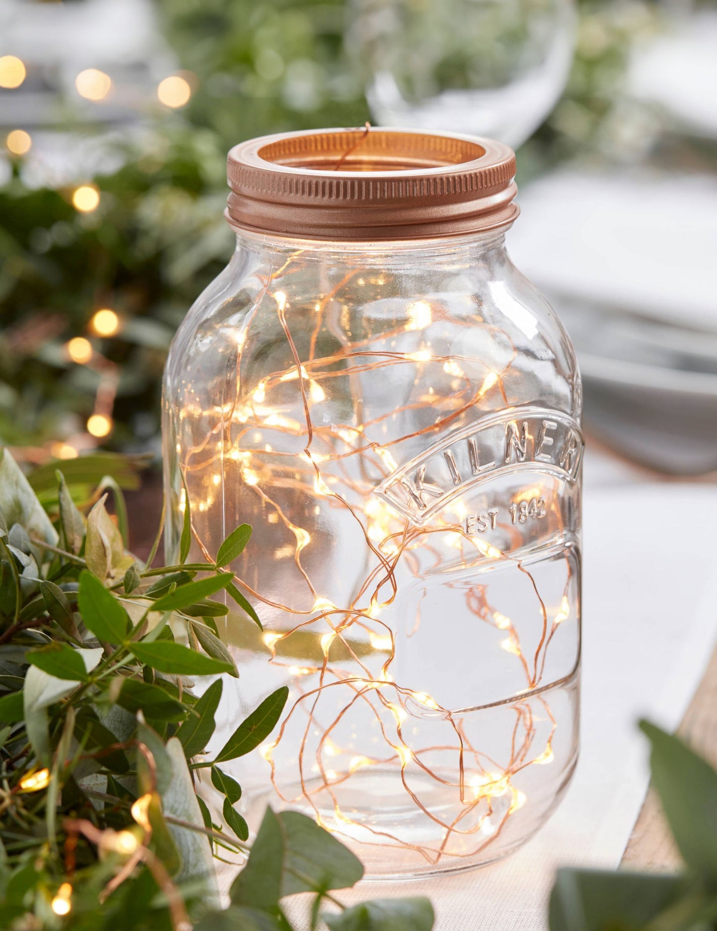 Girlanda z růžového zlata 190 světel cm