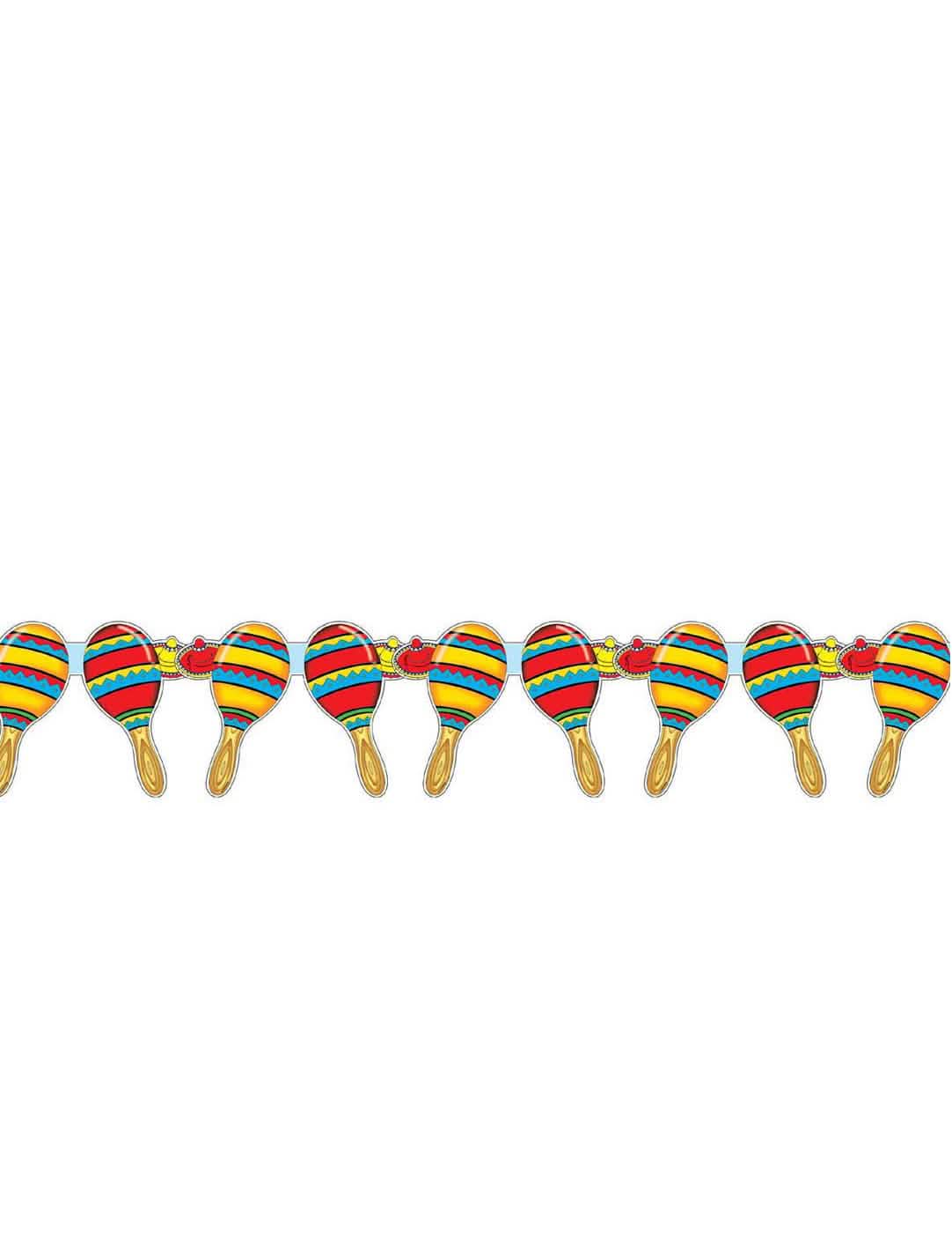 Mexická girlanda s maracas na párty vícebarevné 3 metry se sombrery