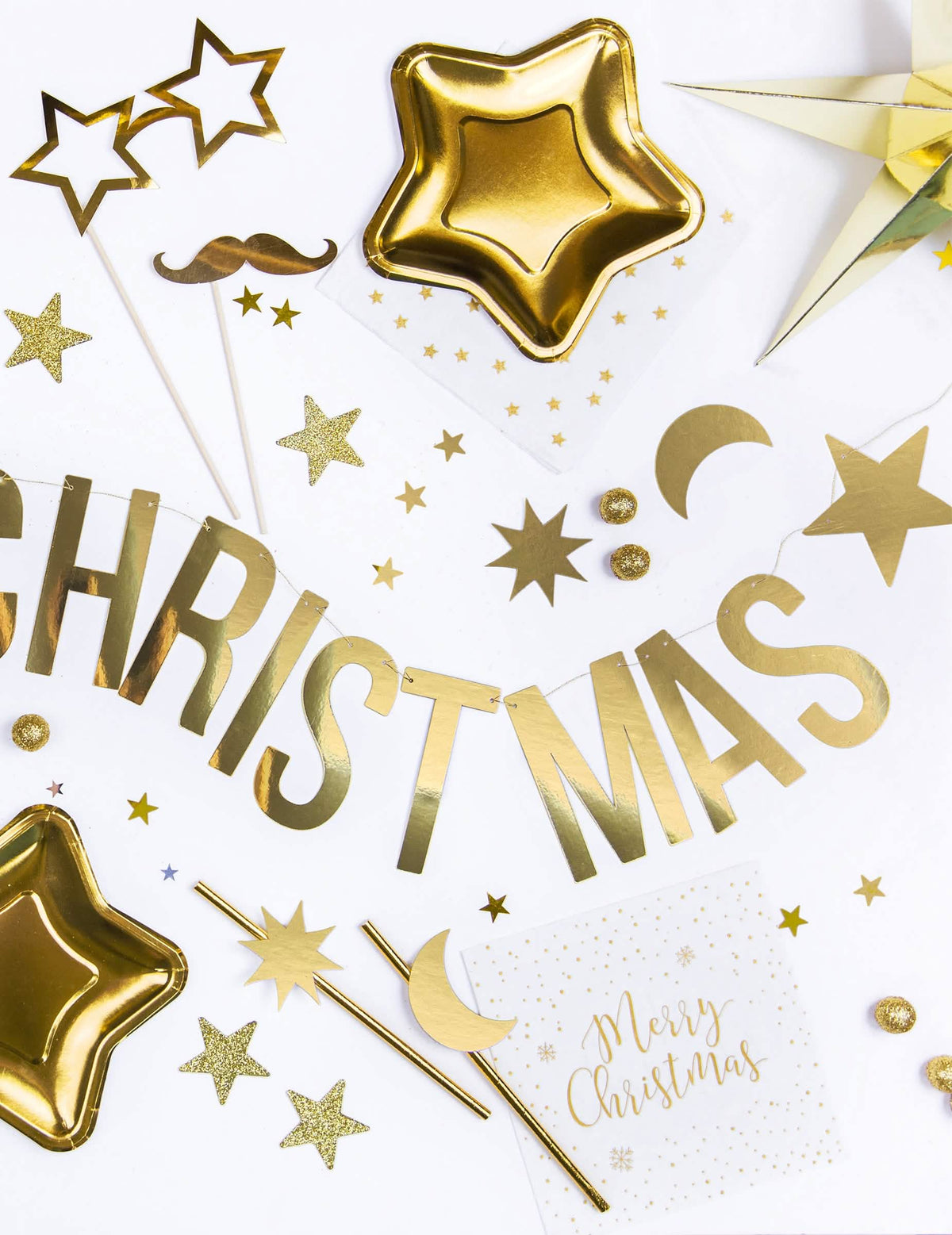 Scénografie girlandy Merry Christmas na vánoce