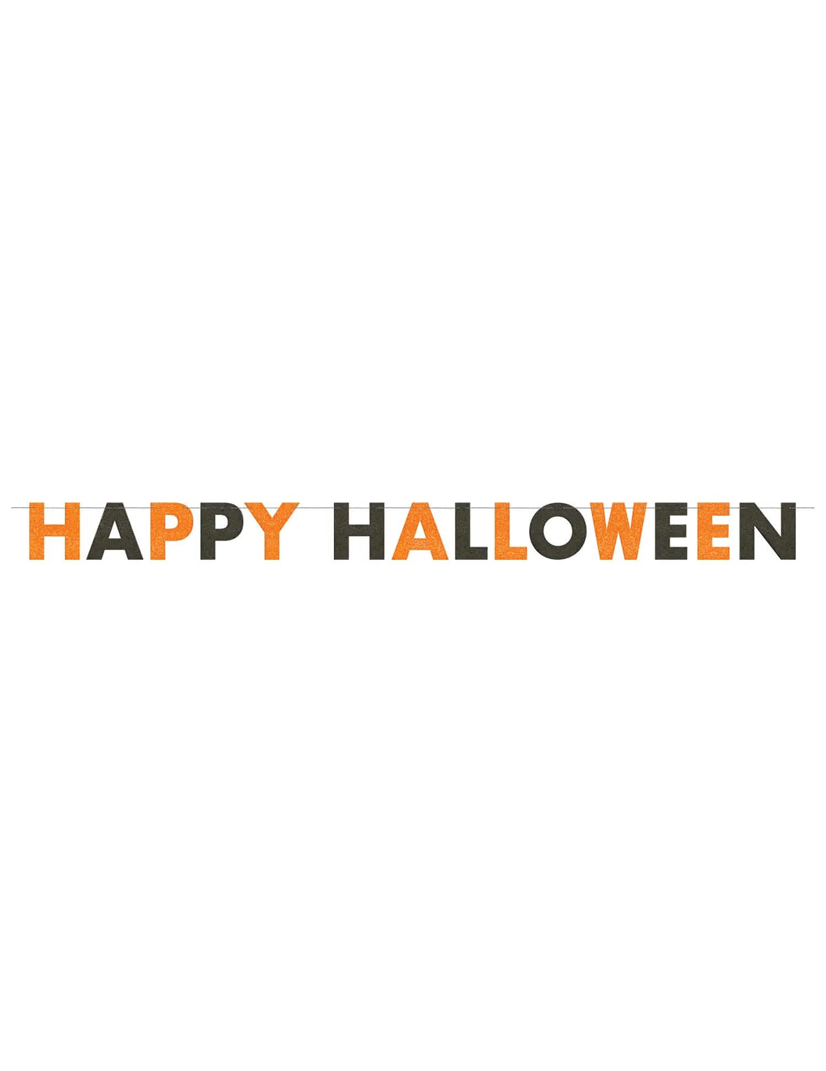 Girlanda šťastný halloween pro dekoraci párty s oranžová a černá třpytkami