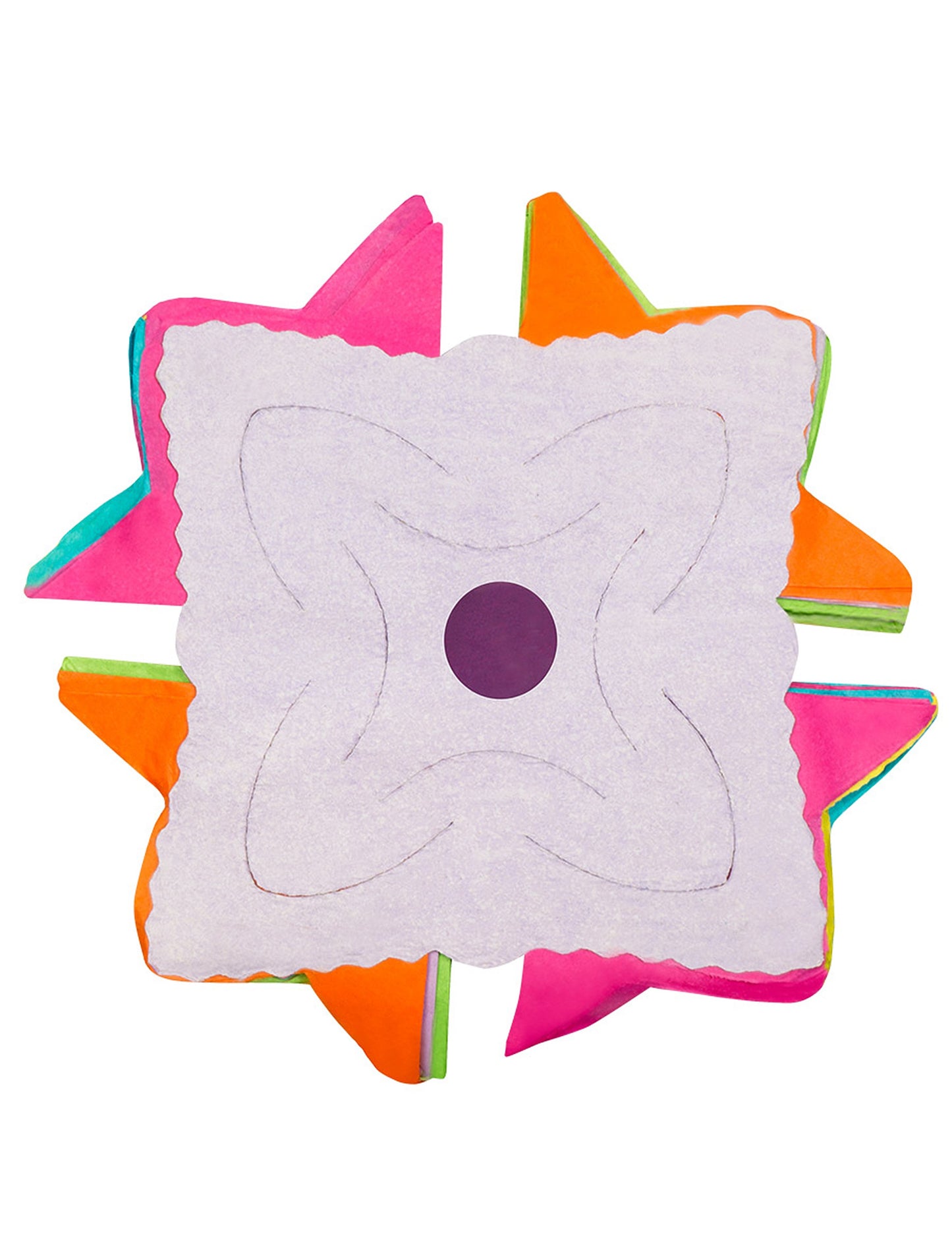 Vícebarevná papírová girlanda s květinovým vzorem